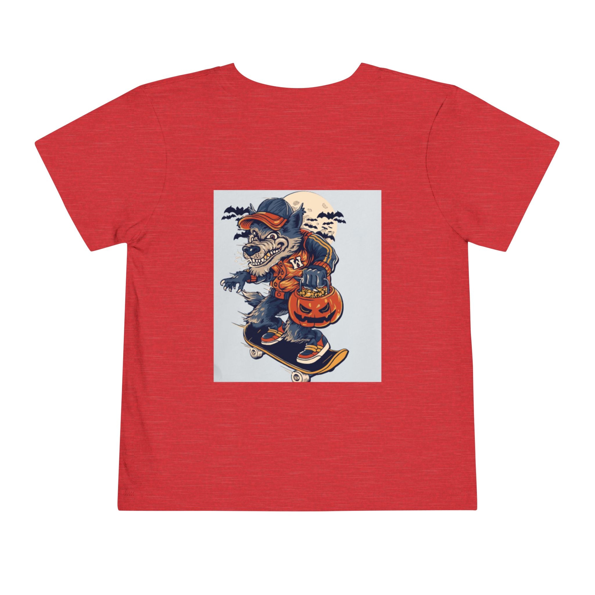 Toddler Halloween Skateboard Tee — Trick-or-Treat Puppy Pumpkin
