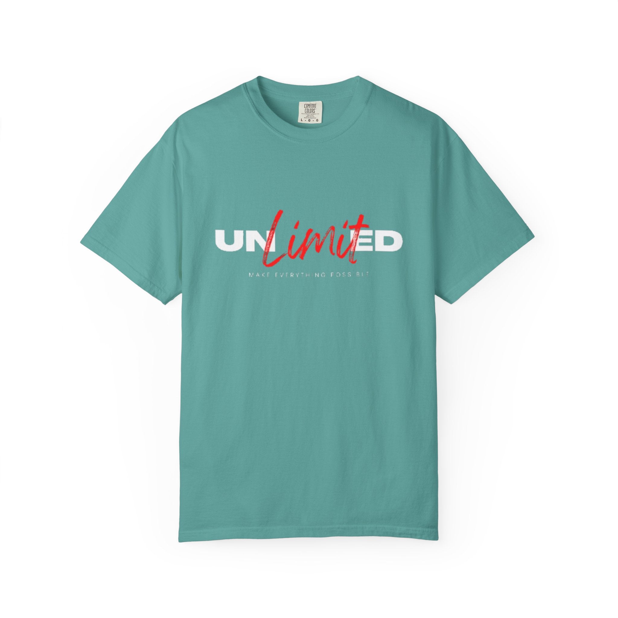 Limit Script T-Shirt — Minimalist Red Graphic Tee