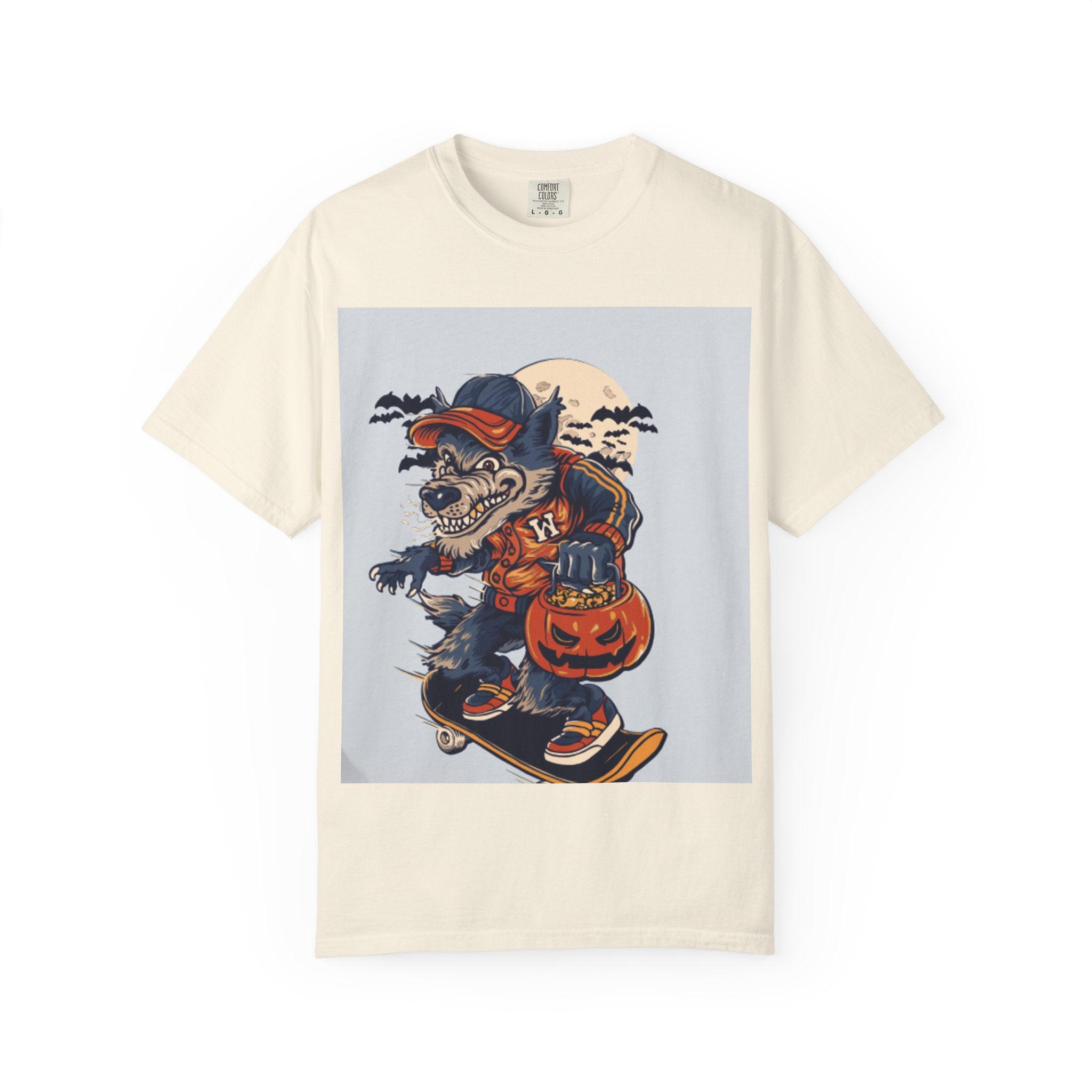 Halloween Skateboard Zombie T-Shirt — Trick or Treat Pumpkin Graphic Tee