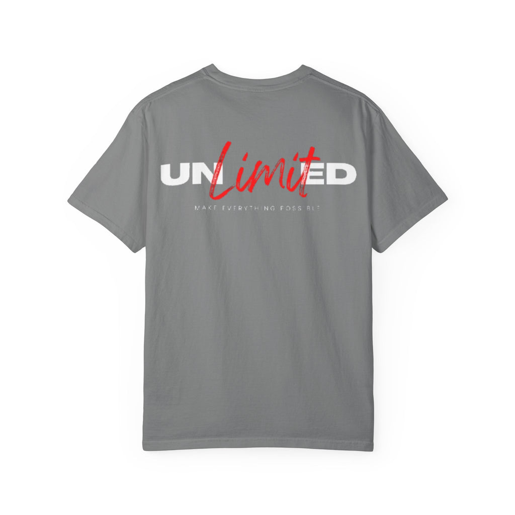 Limit Script T-Shirt — Minimalist Red Graphic Tee