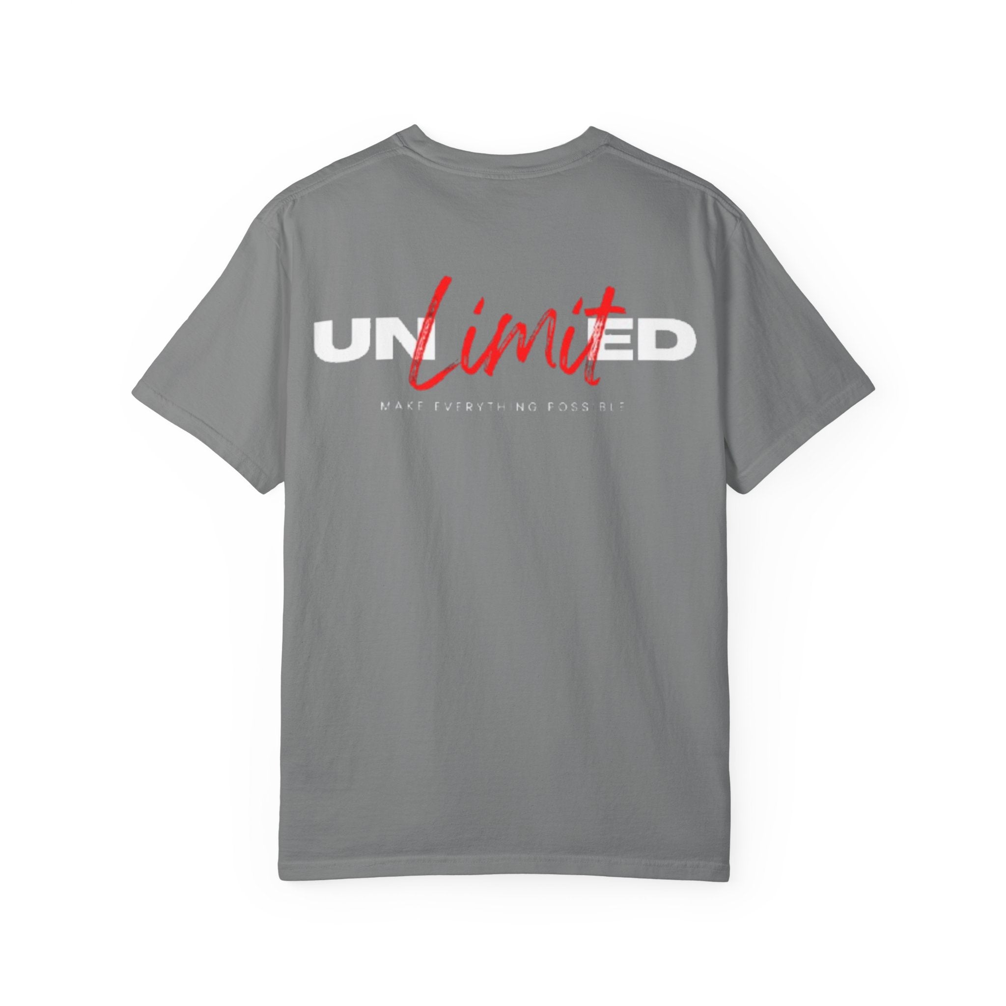 Limit Script T-Shirt — Minimalist Red Graphic Tee