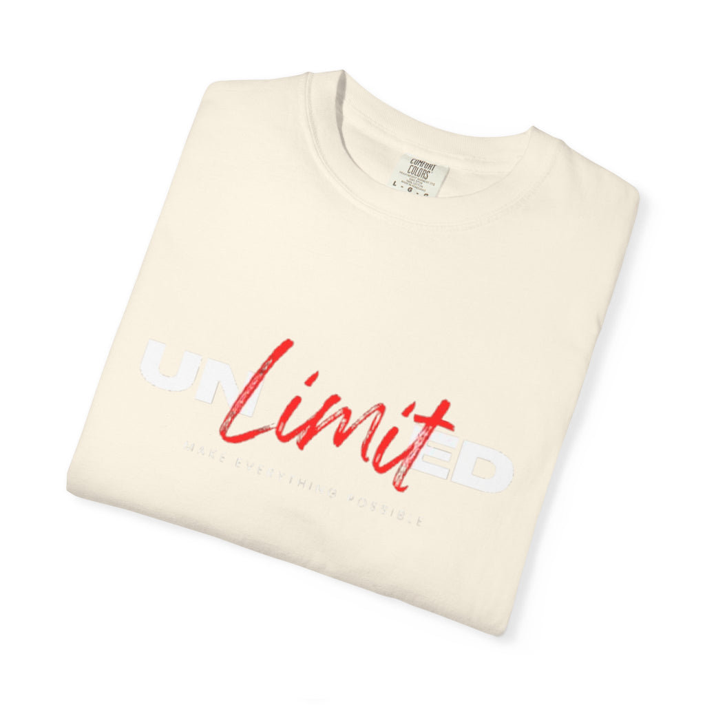 Limit Script T-Shirt — Minimalist Red Graphic Tee