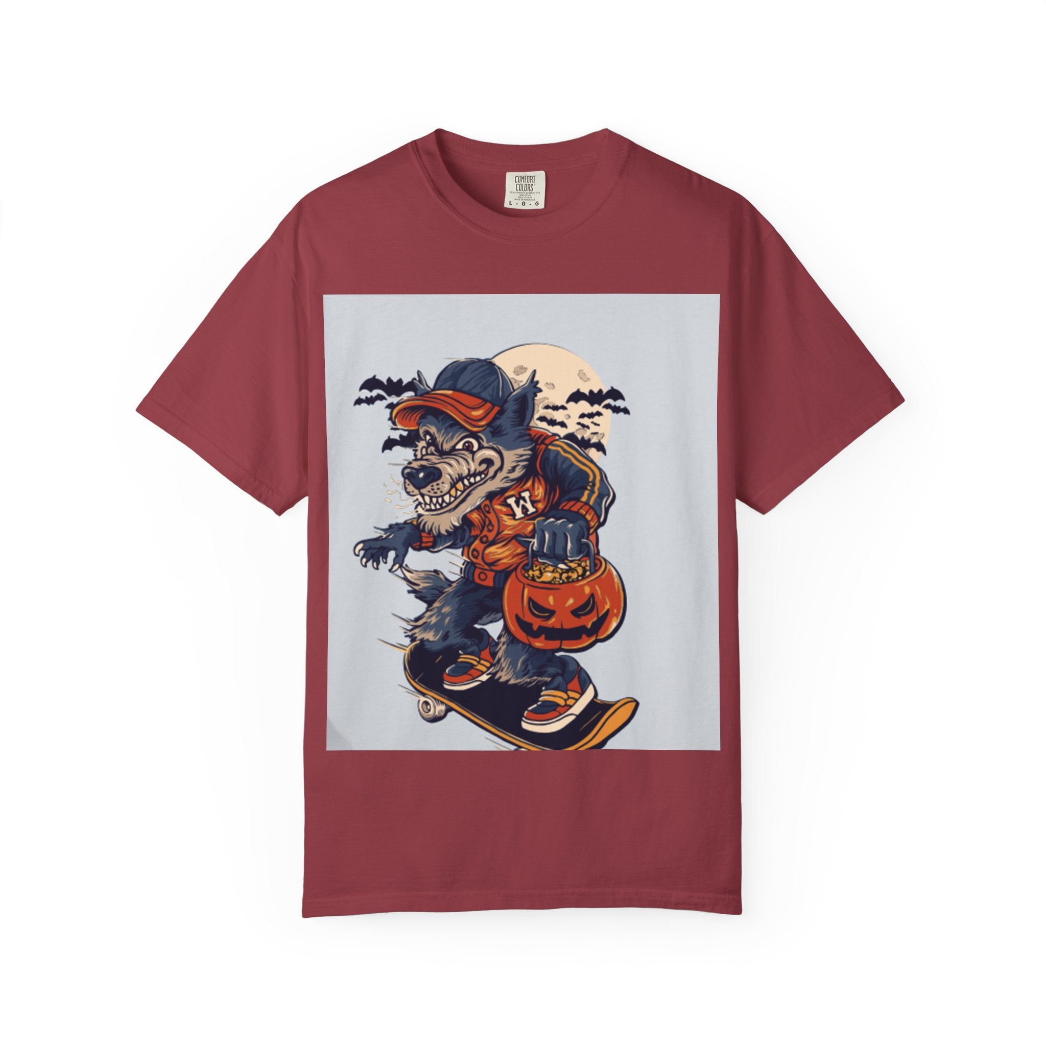 Halloween Skateboard Zombie T-Shirt — Trick or Treat Pumpkin Graphic Tee