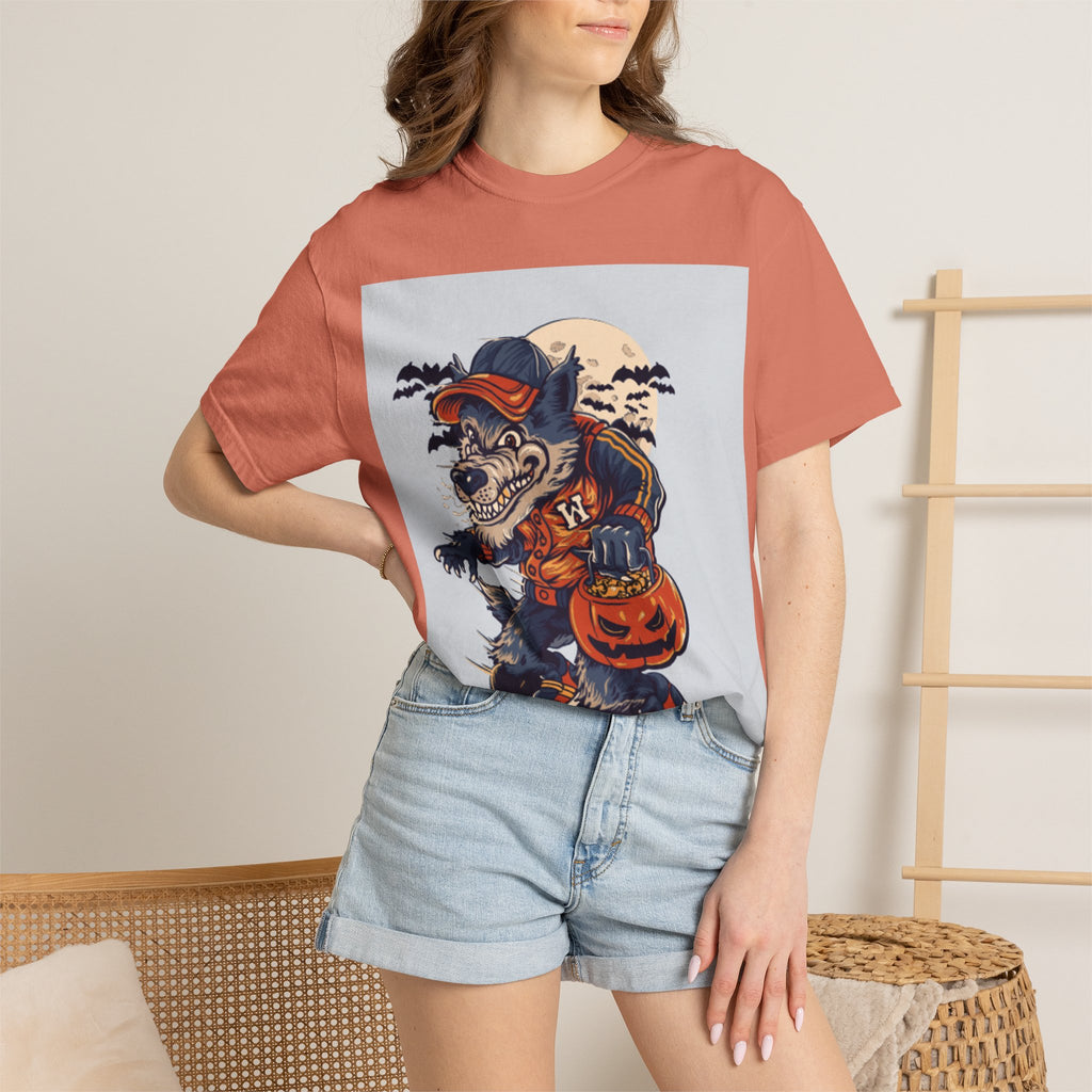 Halloween Skateboard Zombie T-Shirt — Trick or Treat Pumpkin Graphic Tee