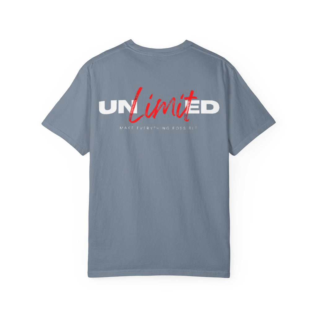 Limit Script T-Shirt — Minimalist Red Graphic Tee