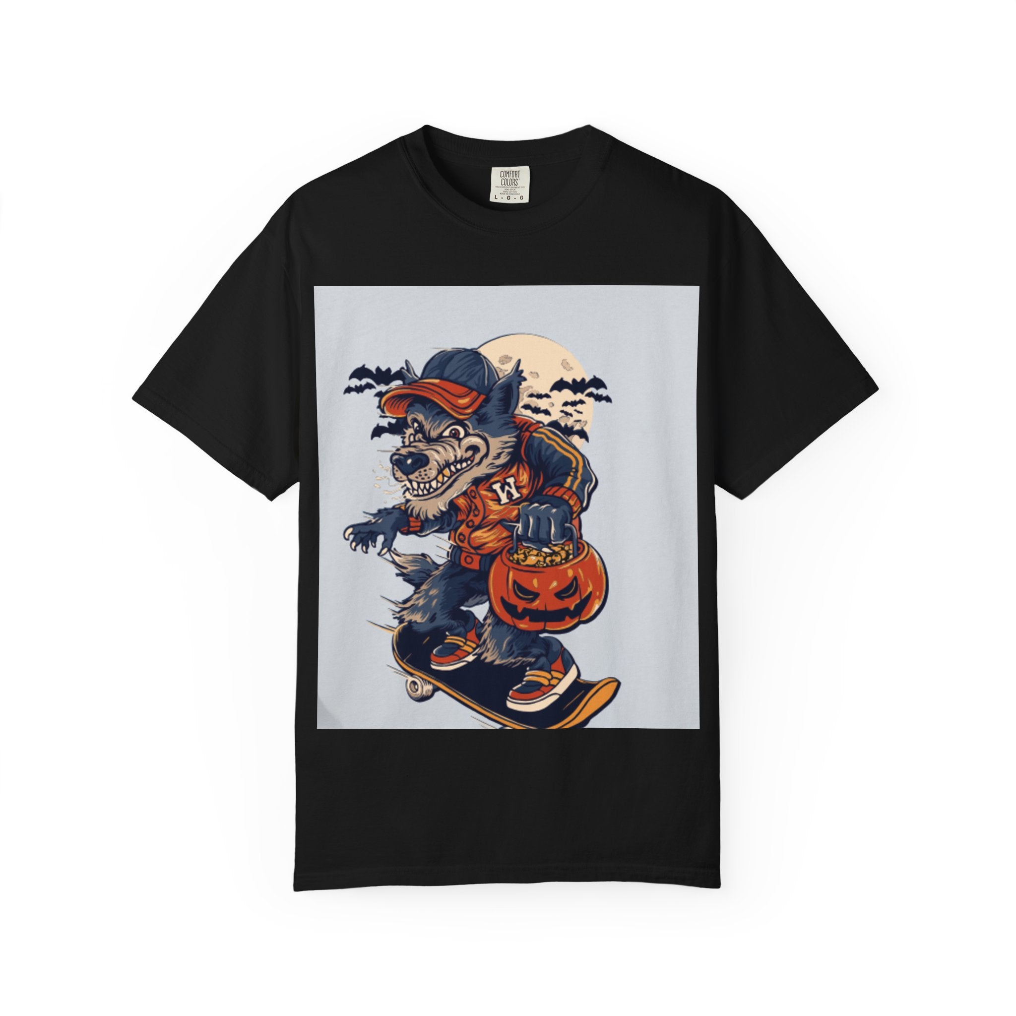 Halloween Skateboard Zombie T-Shirt — Trick or Treat Pumpkin Graphic Tee