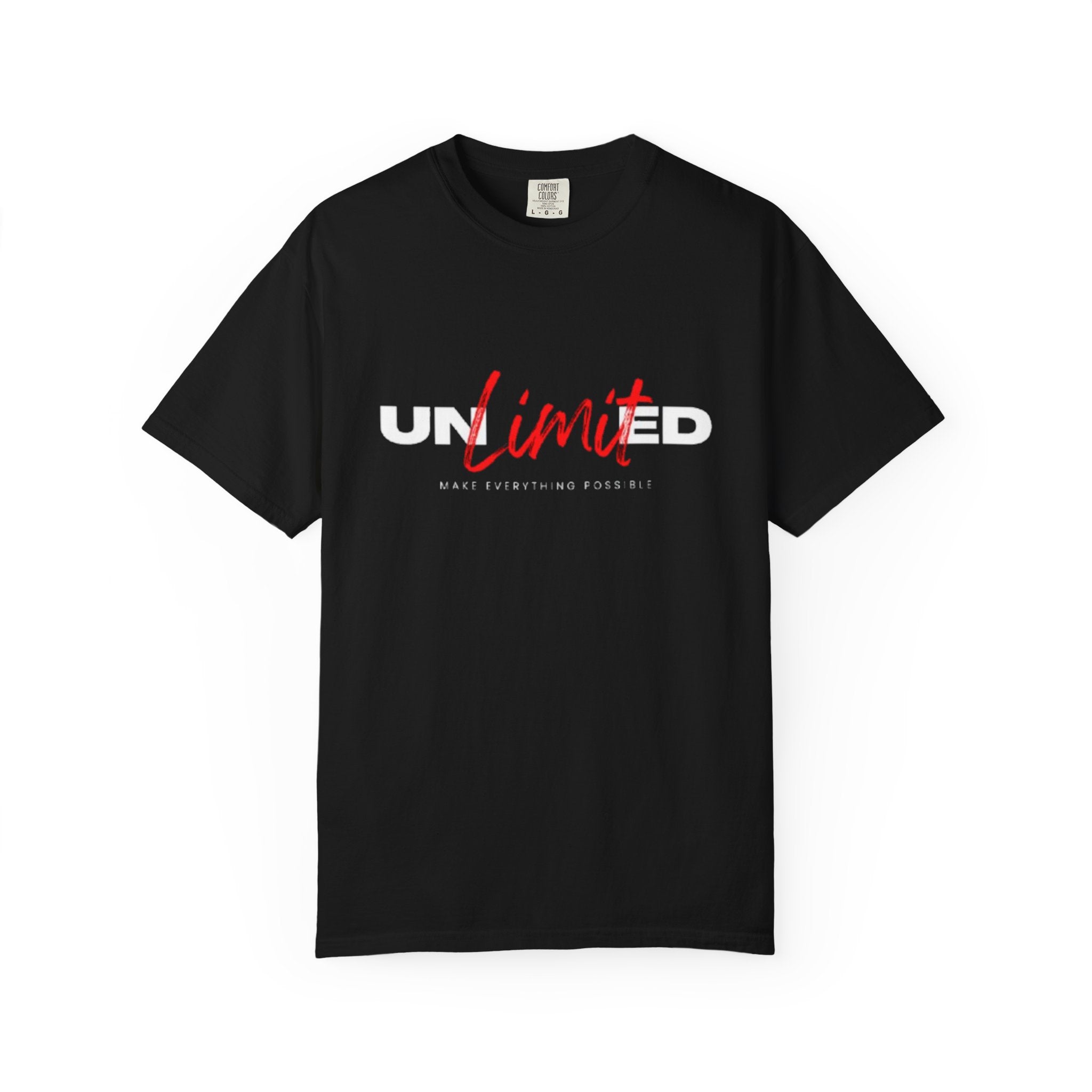 Limit Script T-Shirt — Minimalist Red Graphic Tee