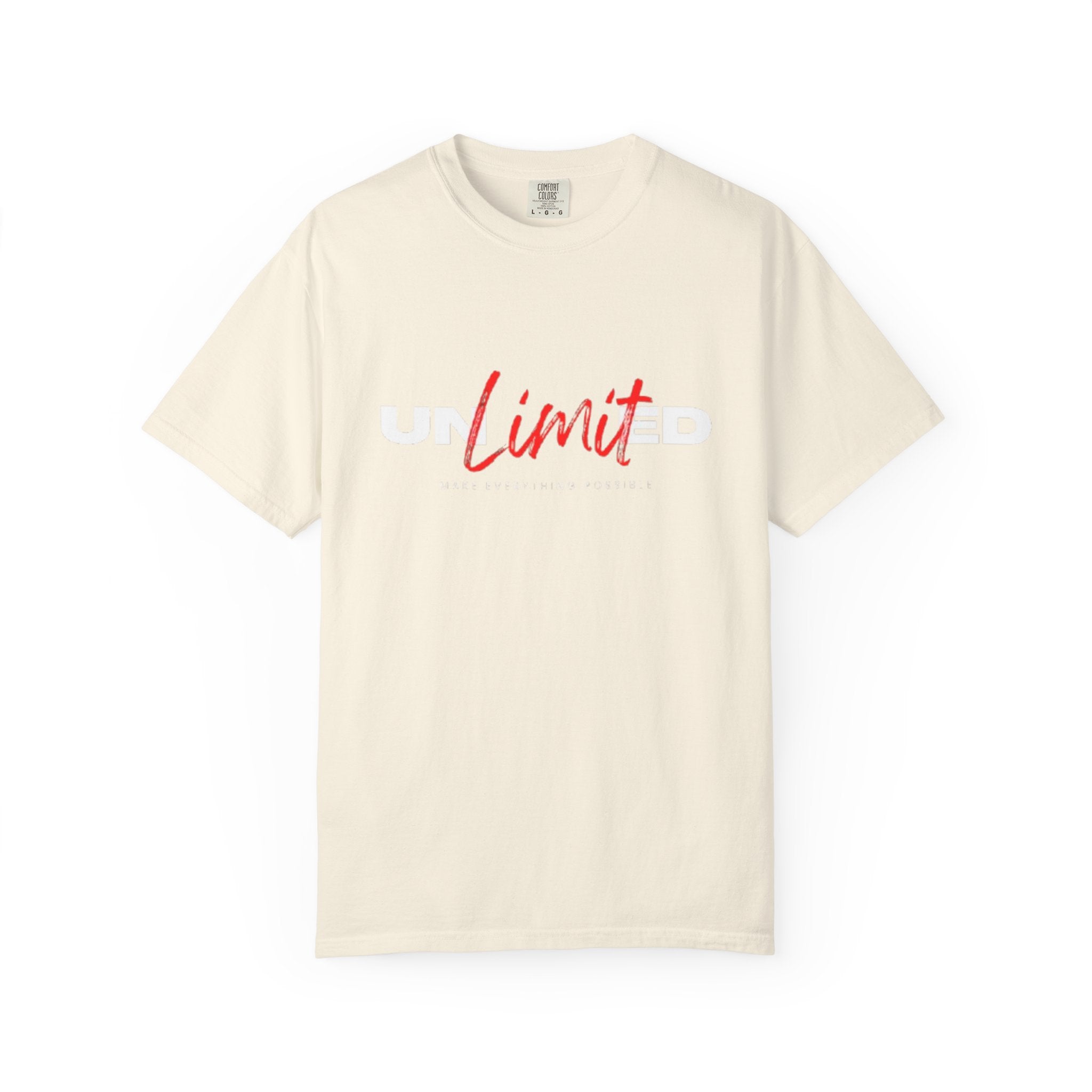 Limit Script T-Shirt — Minimalist Red Graphic Tee