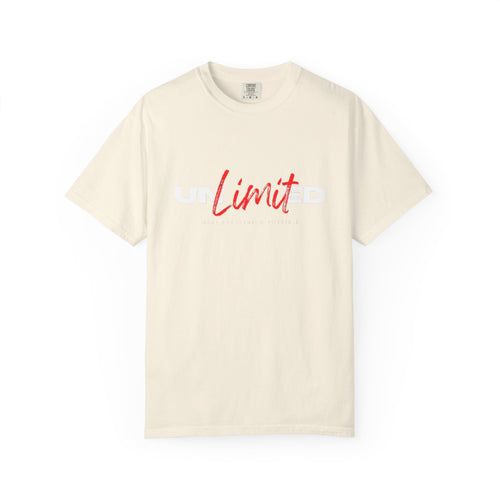 Limit Script T-Shirt — Minimalist Red Graphic Tee