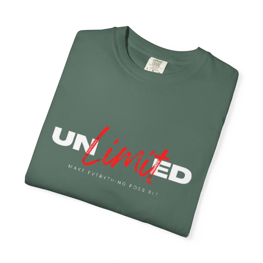Limit Script T-Shirt — Minimalist Red Graphic Tee