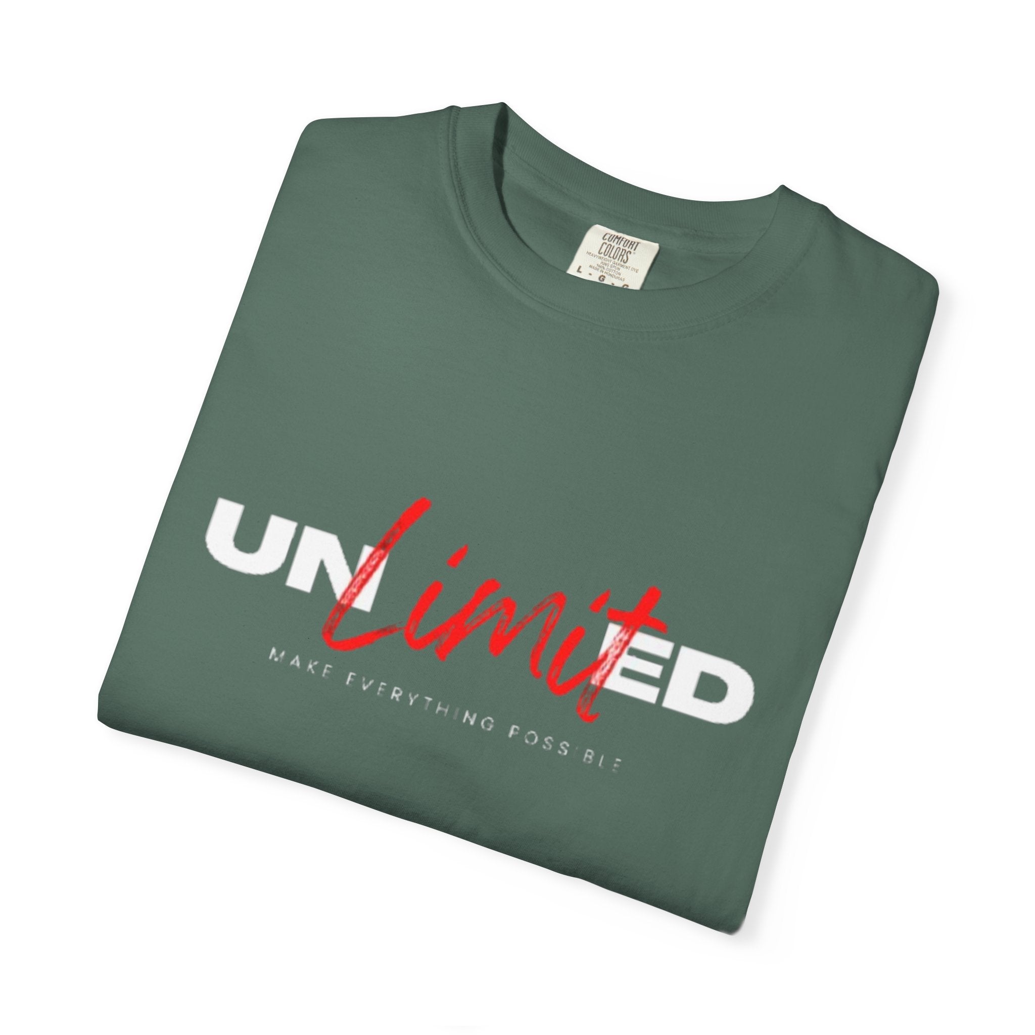 Limit Script T-Shirt — Minimalist Red Graphic Tee