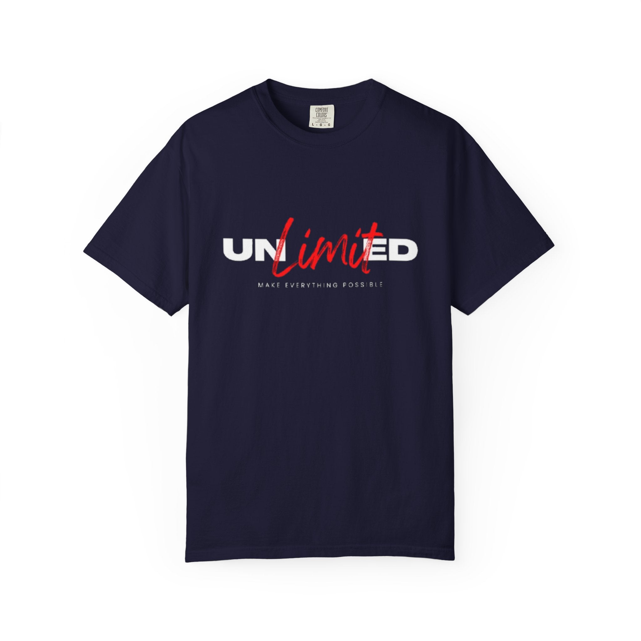 Limit Script T-Shirt — Minimalist Red Graphic Tee