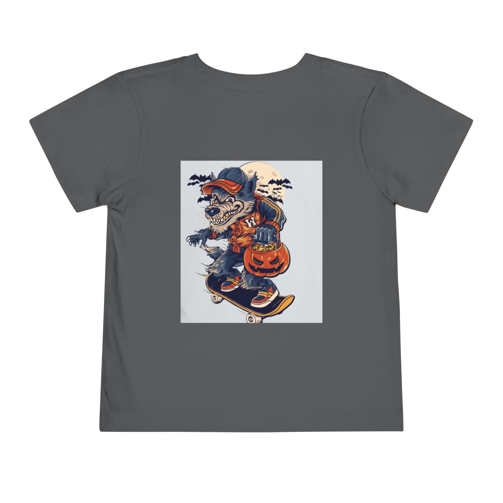 Toddler Halloween Skateboard Tee — Trick-or-Treat Puppy Pumpkin