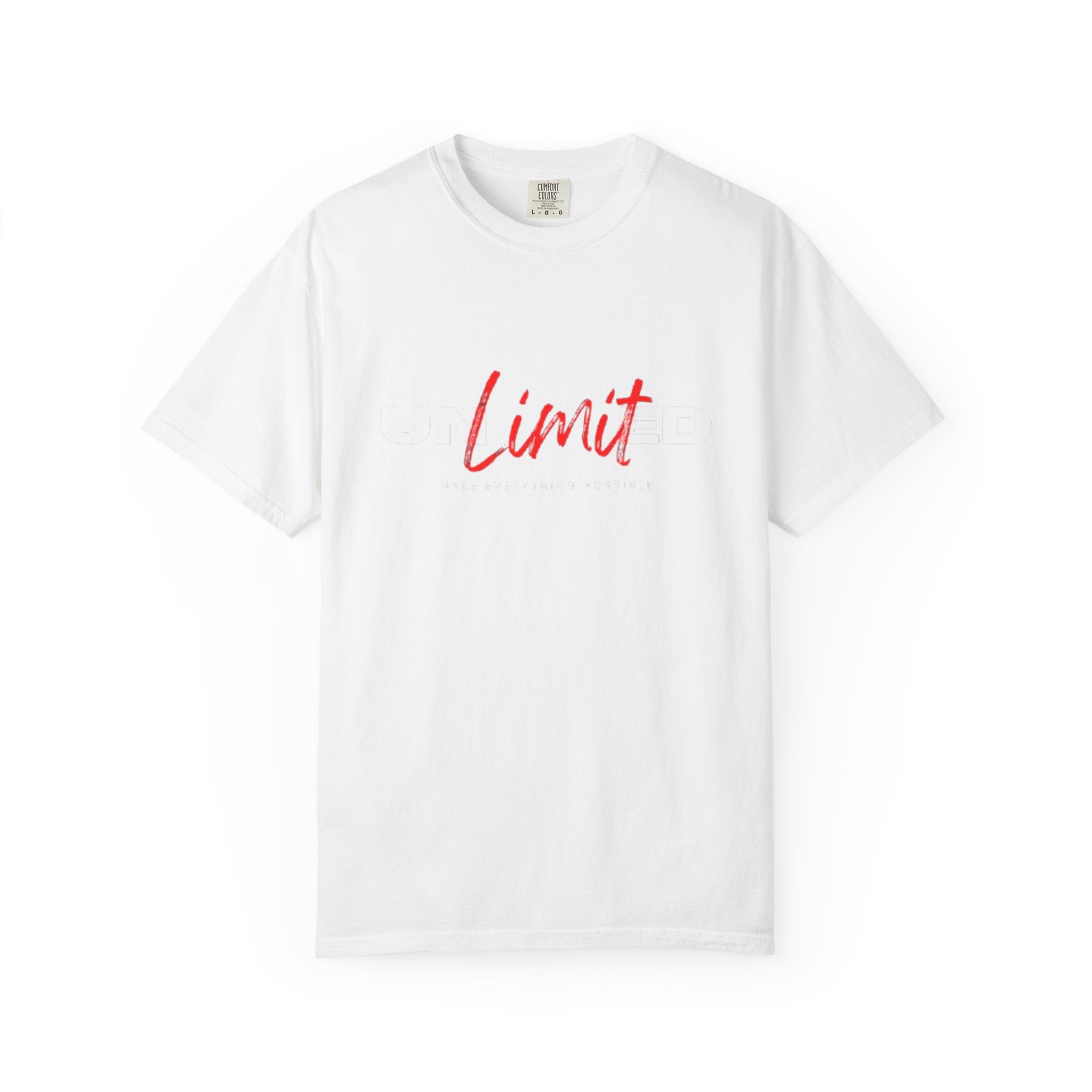 Limit Script T-Shirt — Minimalist Red Graphic Tee