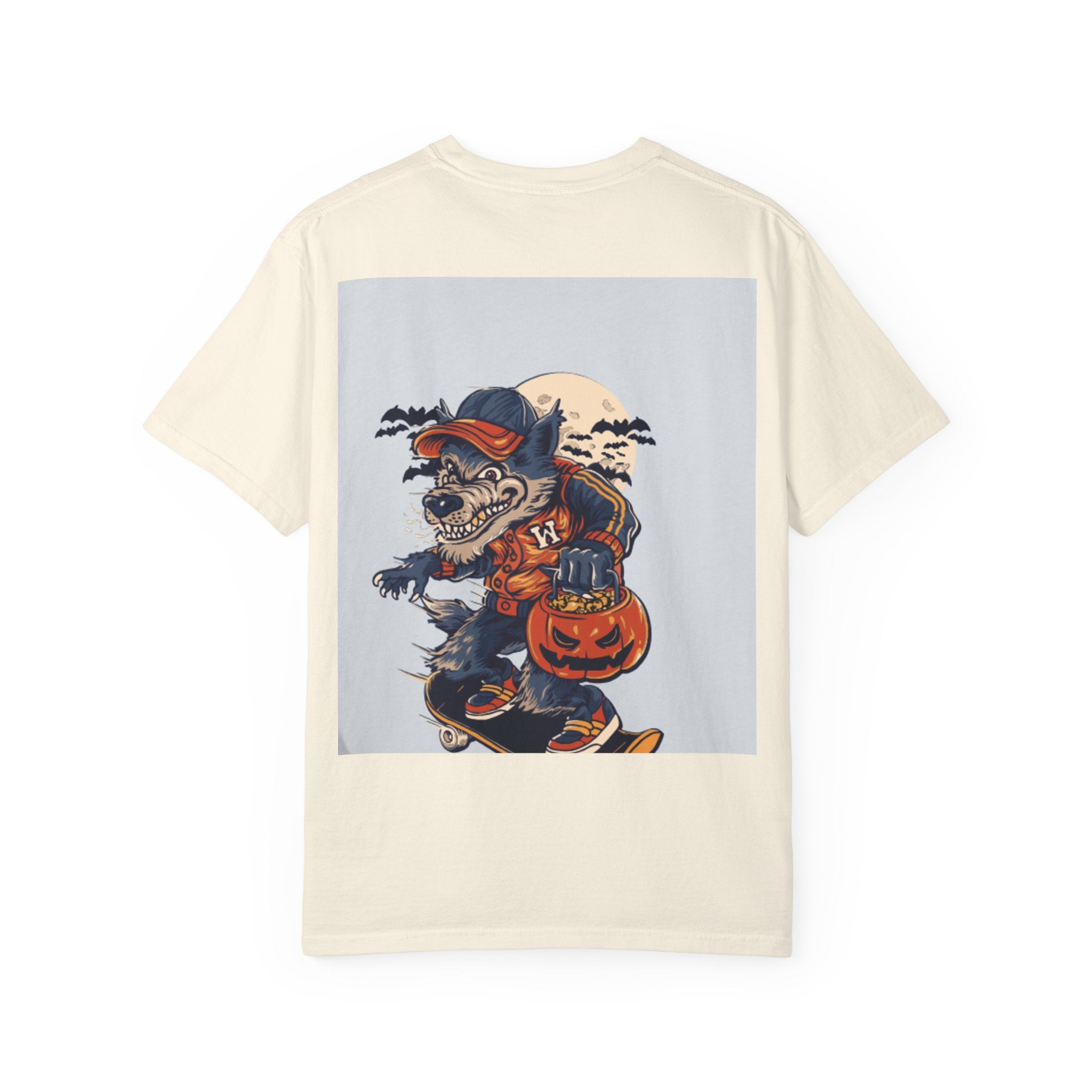 Halloween Skateboard Zombie T-Shirt — Trick or Treat Pumpkin Graphic Tee