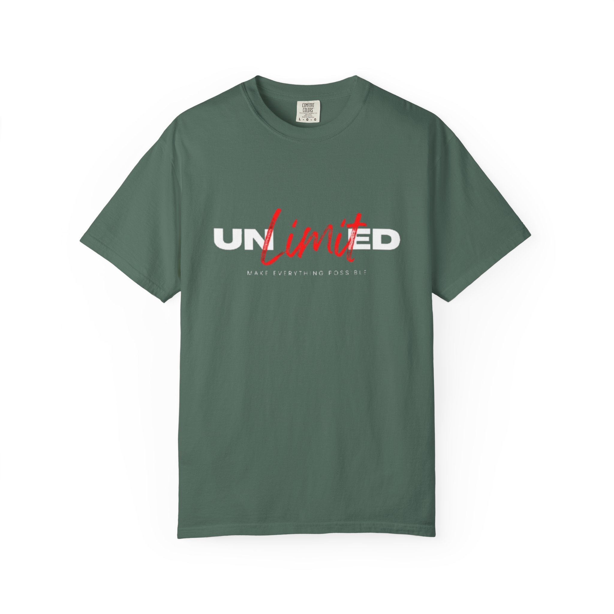 Limit Script T-Shirt — Minimalist Red Graphic Tee