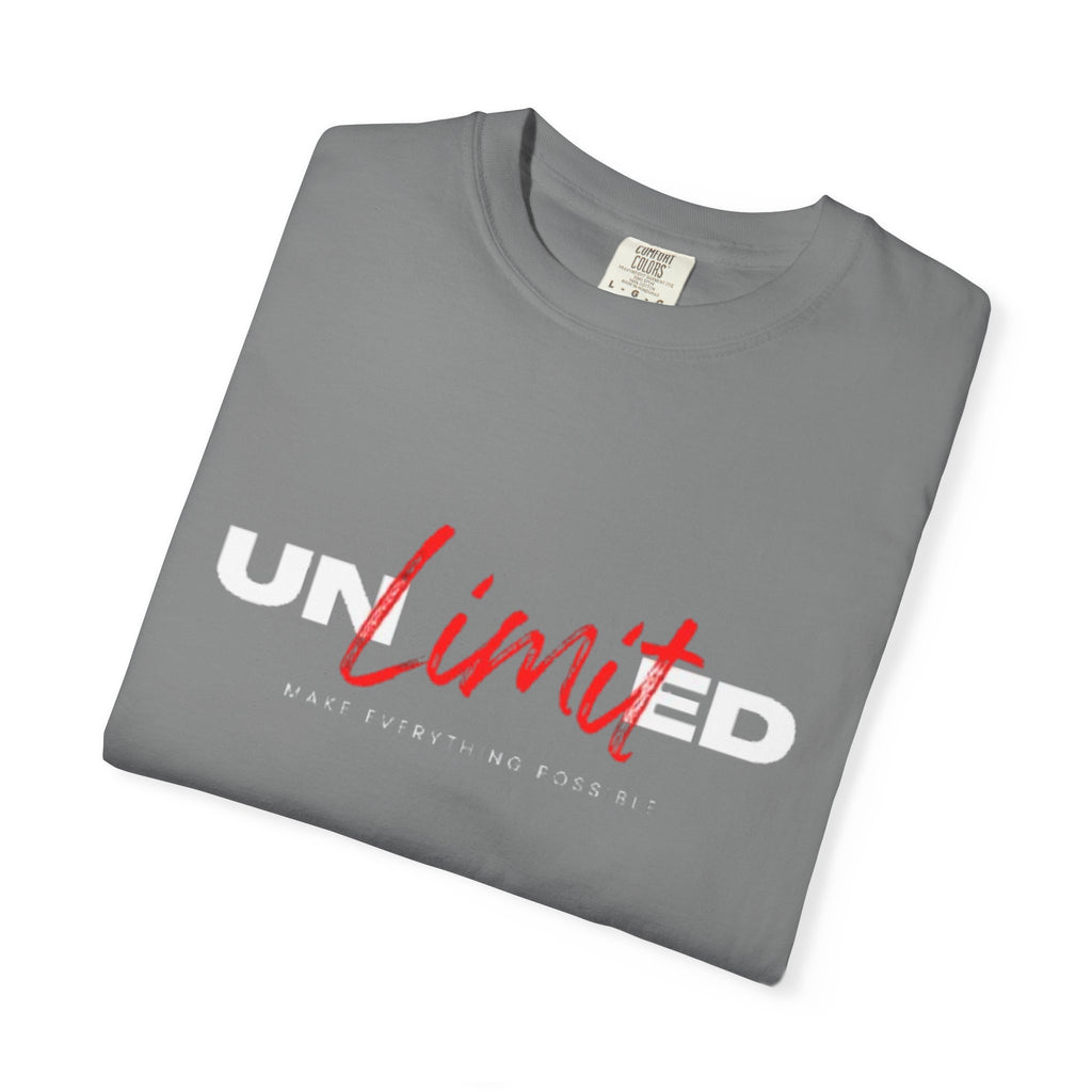 Limit Script T-Shirt — Minimalist Red Graphic Tee