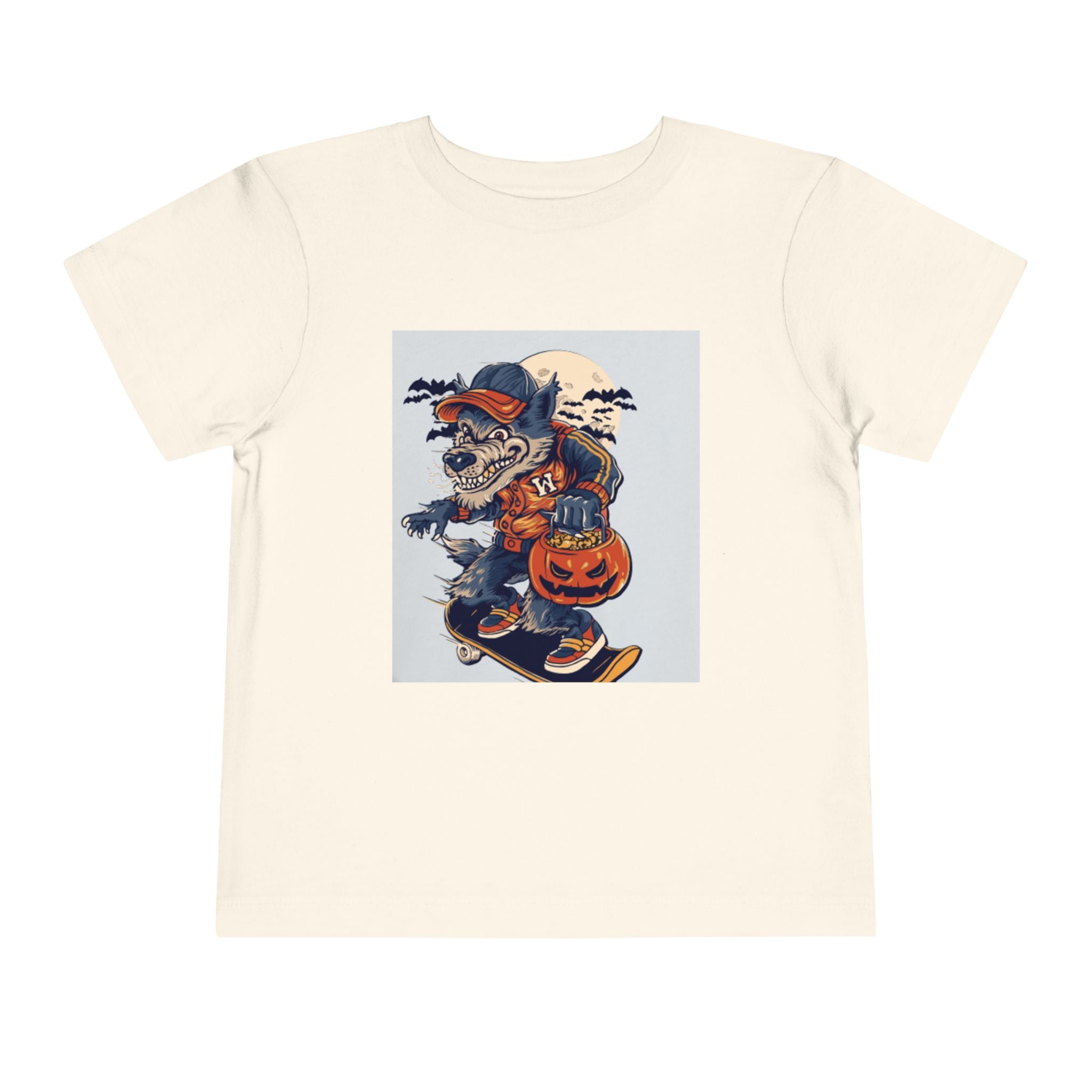 Toddler Halloween Skateboard Tee — Trick-or-Treat Puppy Pumpkin