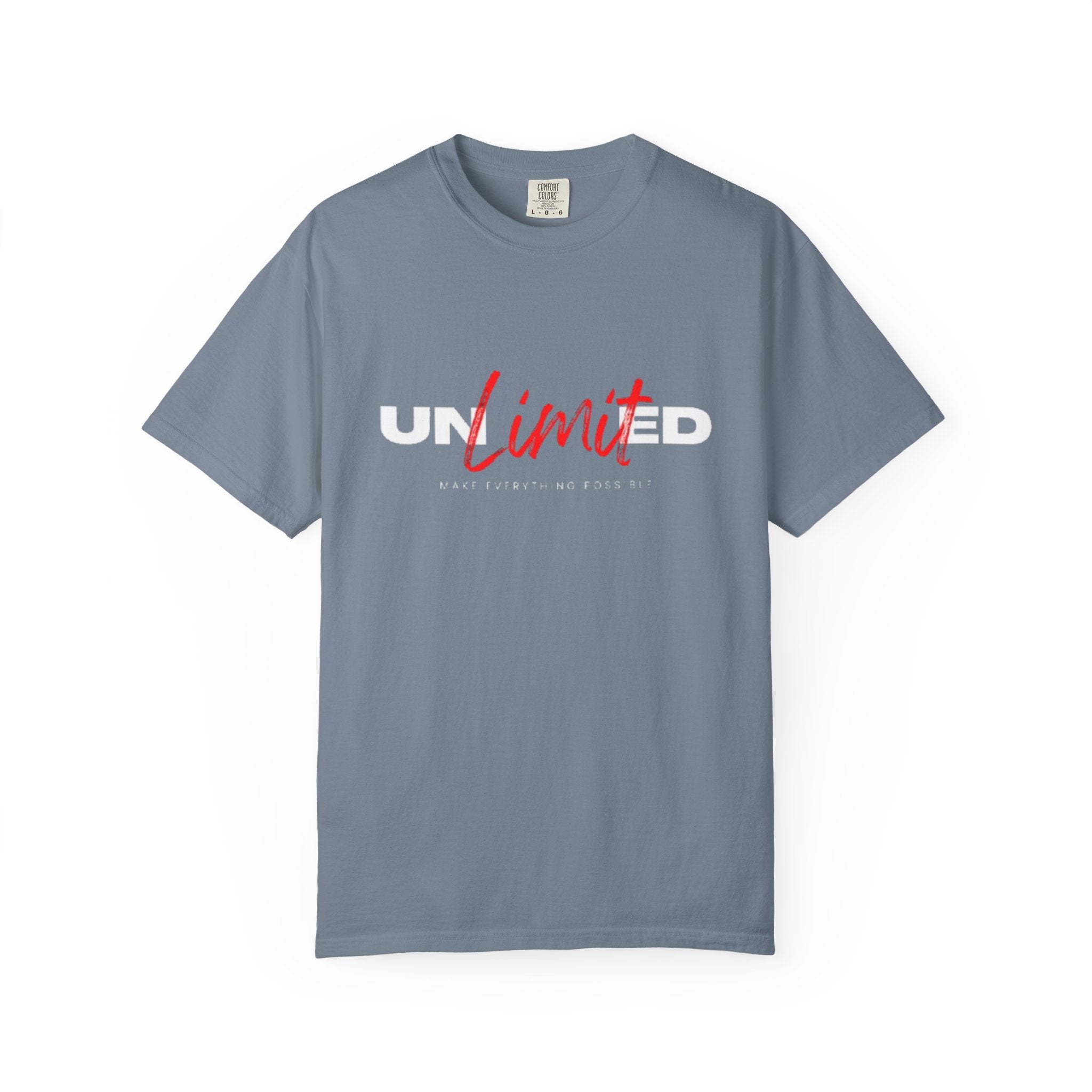 Limit Script T-Shirt — Minimalist Red Graphic Tee