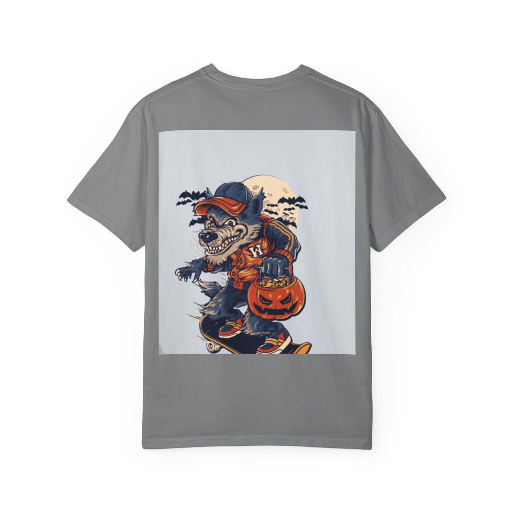 Halloween Skateboard Zombie T-Shirt — Trick or Treat Pumpkin Graphic Tee