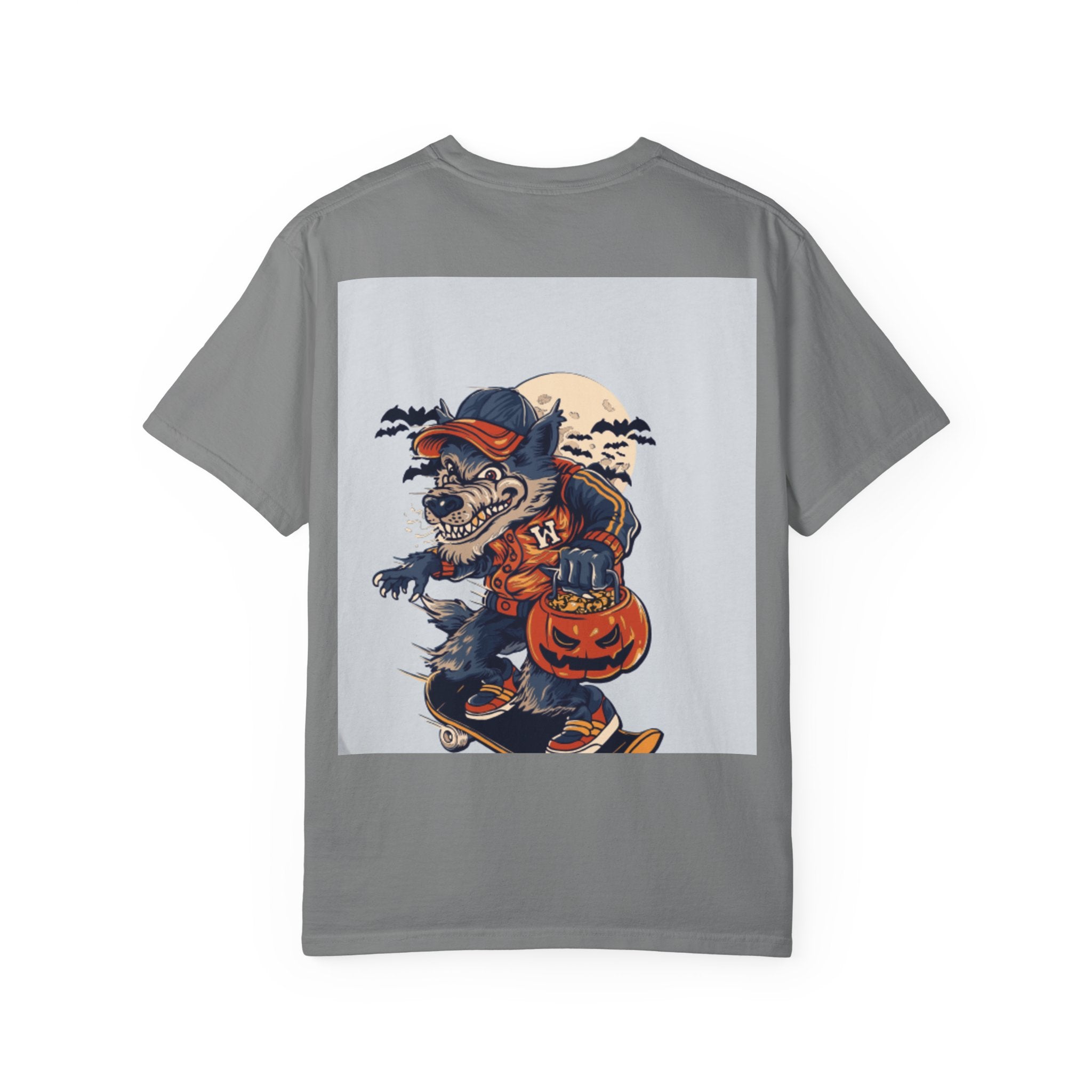 Halloween Skateboard Zombie T-Shirt — Trick or Treat Pumpkin Graphic Tee