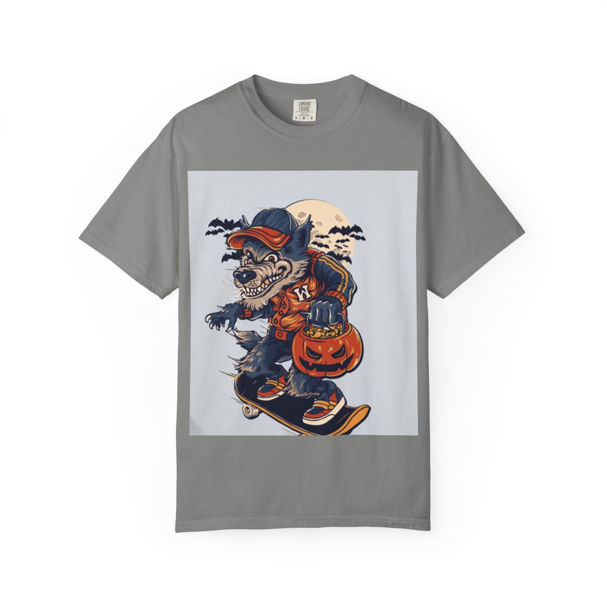Halloween Skateboard Zombie T-Shirt — Trick or Treat Pumpkin Graphic Tee