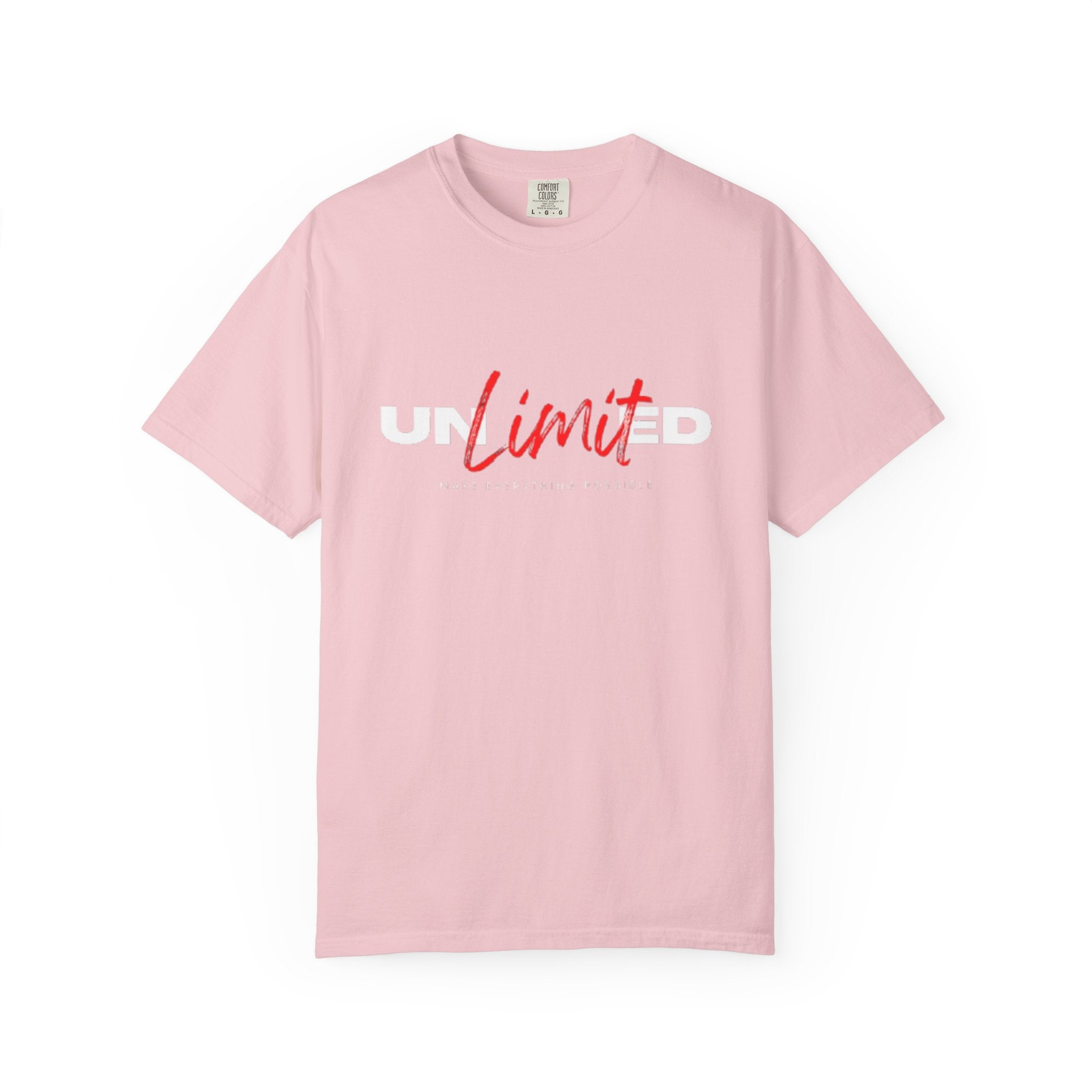 Limit Script T-Shirt — Minimalist Red Graphic Tee