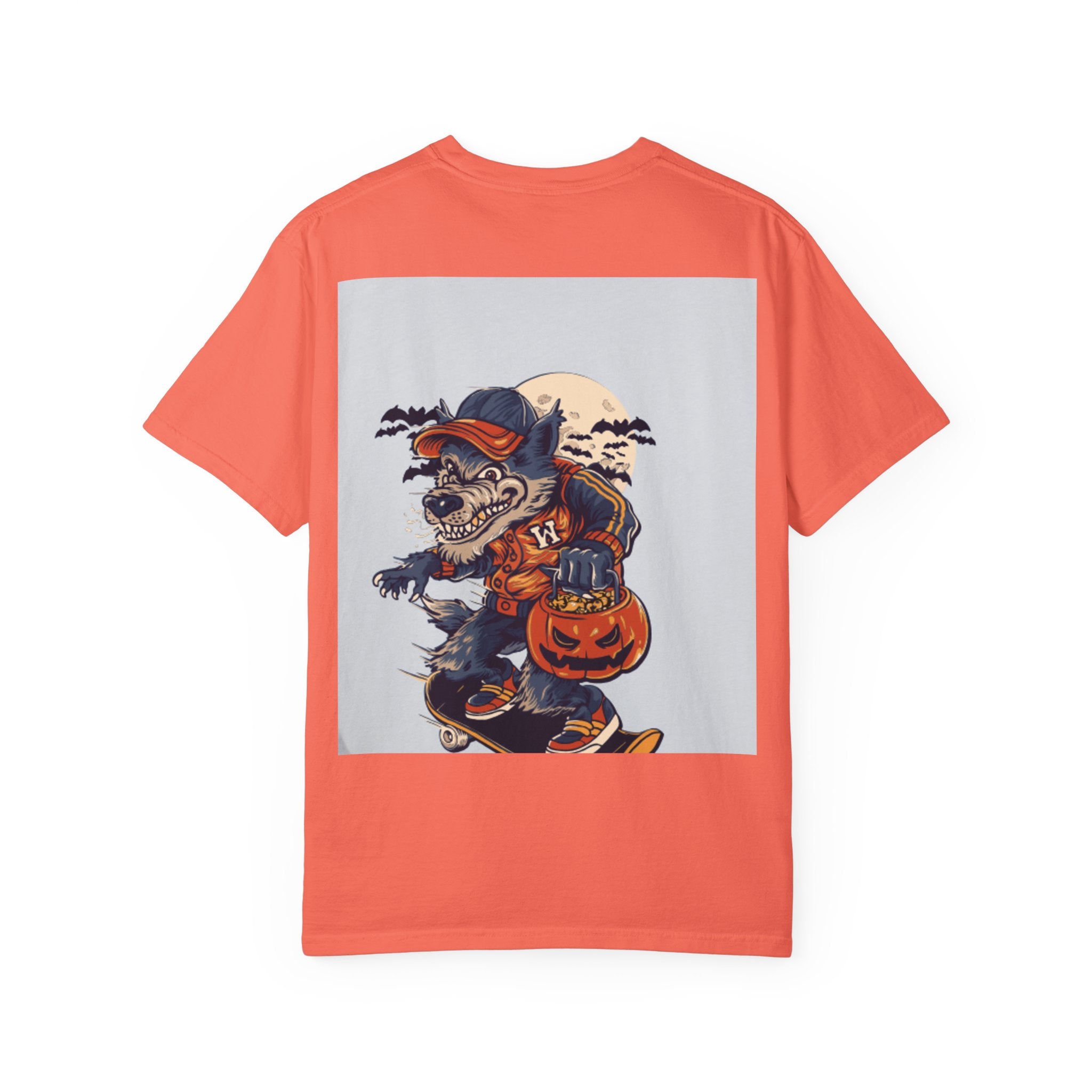 Halloween Skateboard Zombie T-Shirt — Trick or Treat Pumpkin Graphic Tee