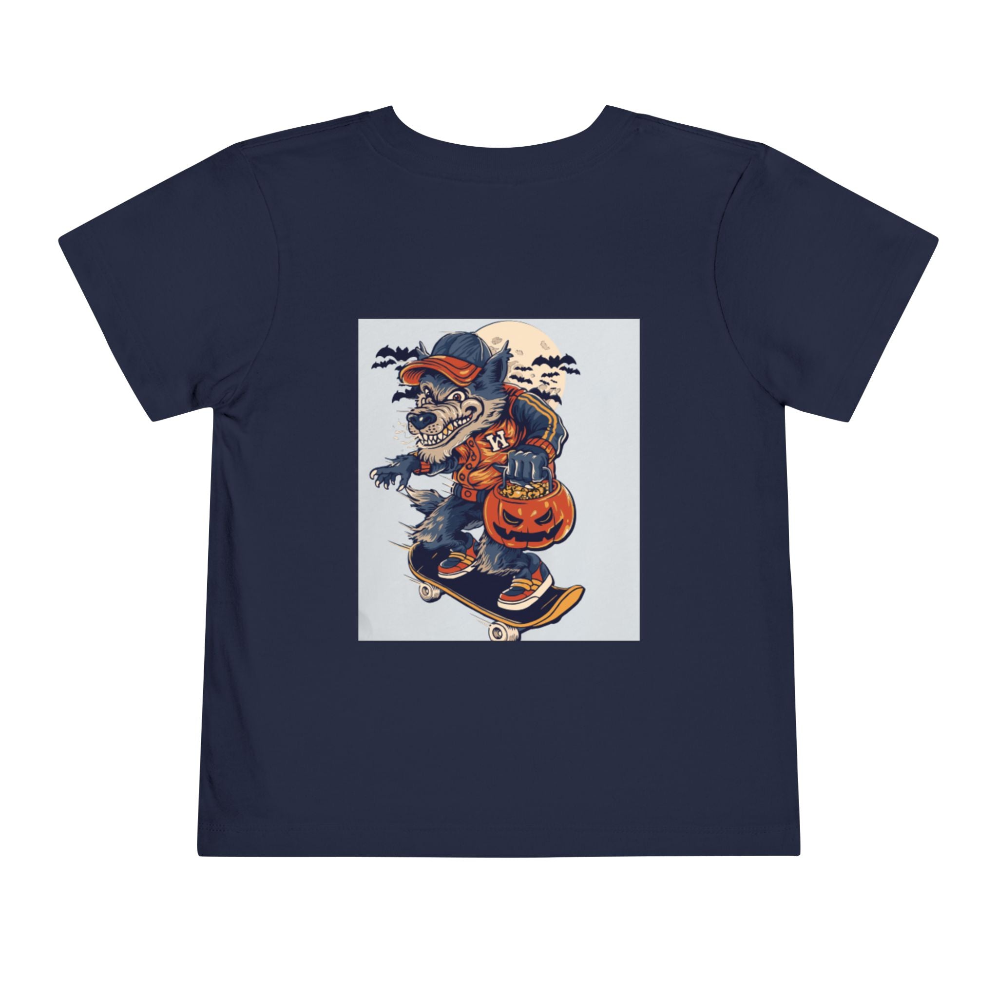 Toddler Halloween Skateboard Tee — Trick-or-Treat Puppy Pumpkin