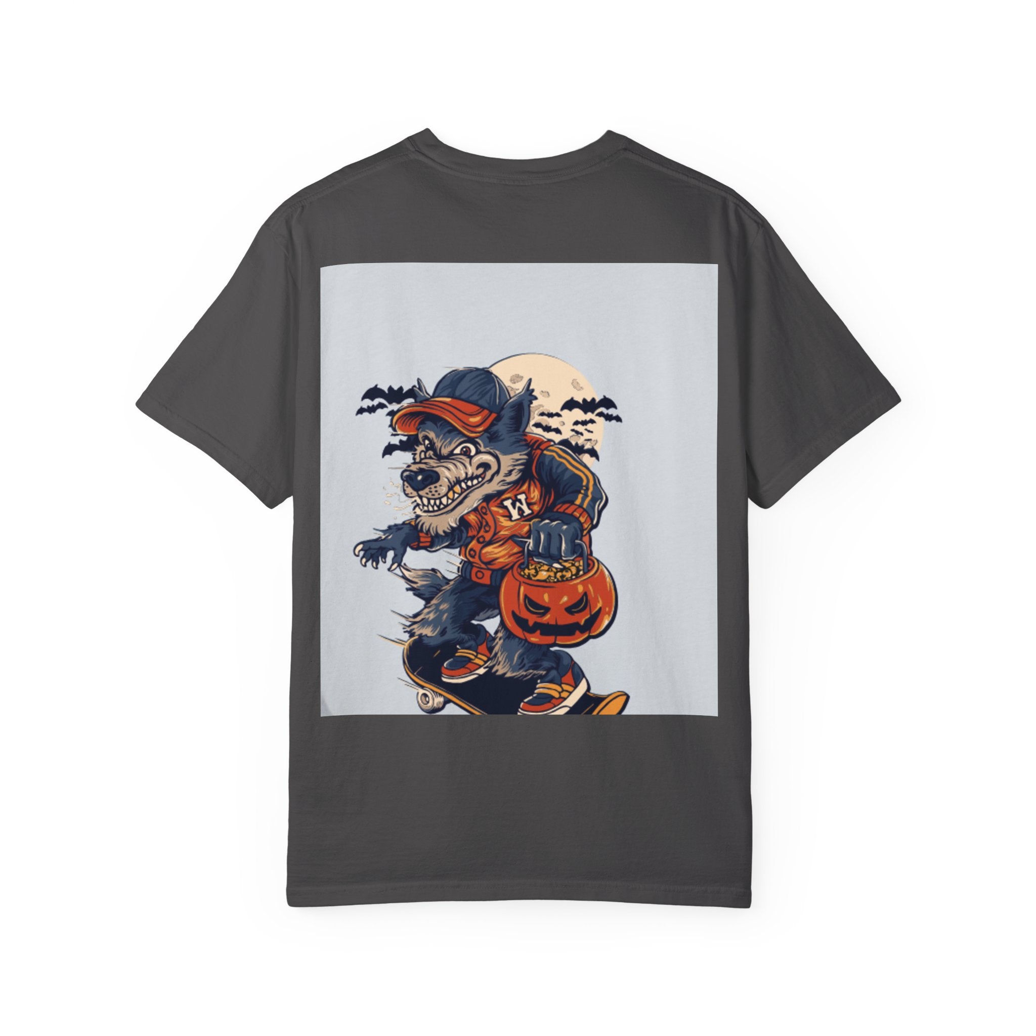 Halloween Skateboard Zombie T-Shirt — Trick or Treat Pumpkin Graphic Tee