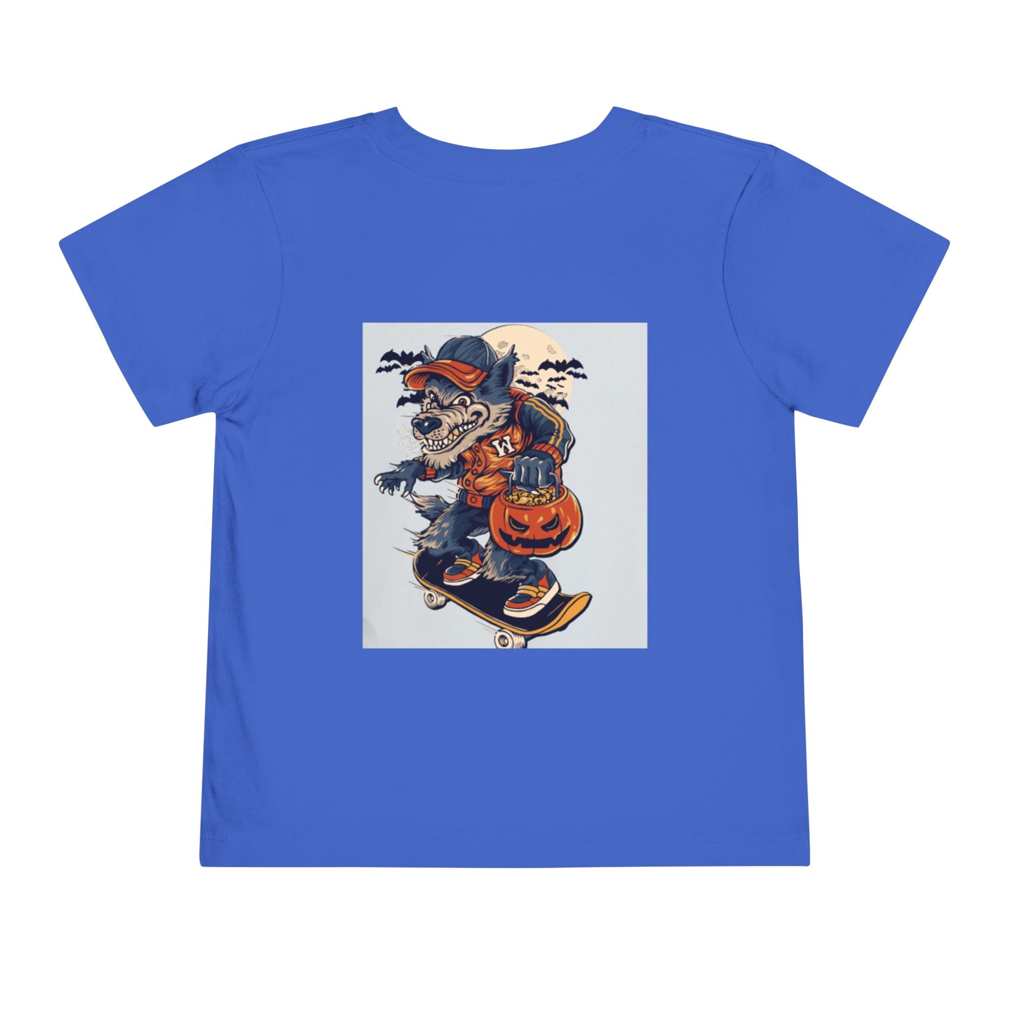 Toddler Halloween Skateboard Tee — Trick-or-Treat Puppy Pumpkin