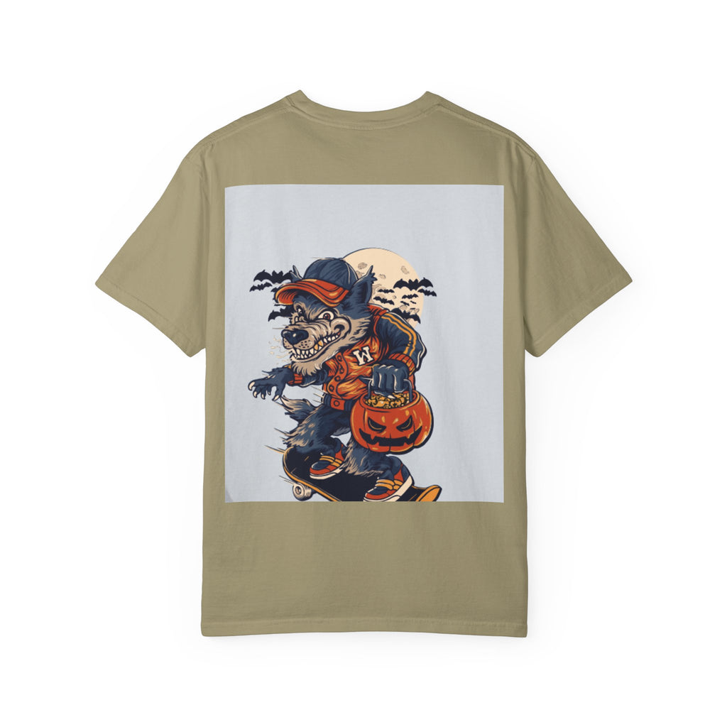 Halloween Skateboard Zombie T-Shirt — Trick or Treat Pumpkin Graphic Tee
