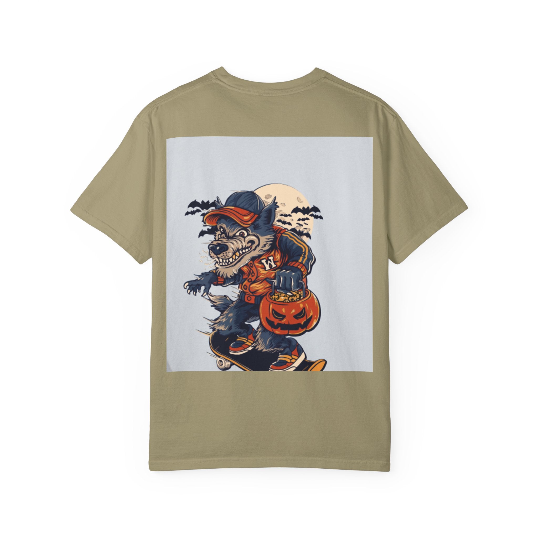 Halloween Skateboard Zombie T-Shirt — Trick or Treat Pumpkin Graphic Tee