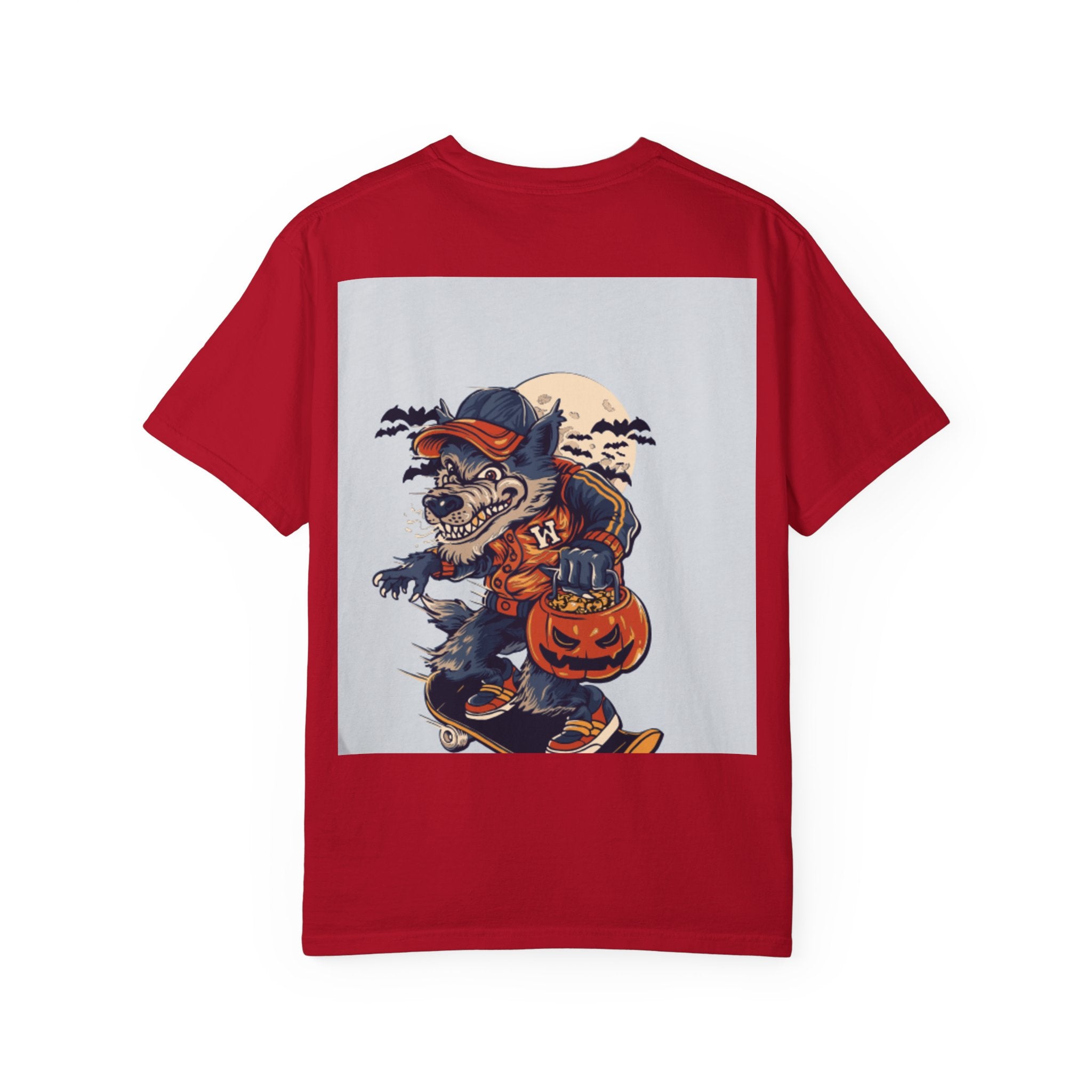 Halloween Skateboard Zombie T-Shirt — Trick or Treat Pumpkin Graphic Tee