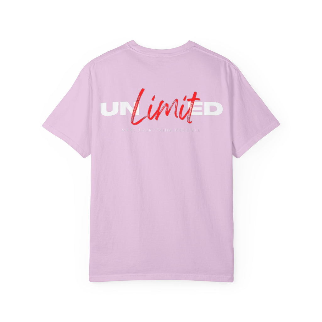 Limit Script T-Shirt — Minimalist Red Graphic Tee