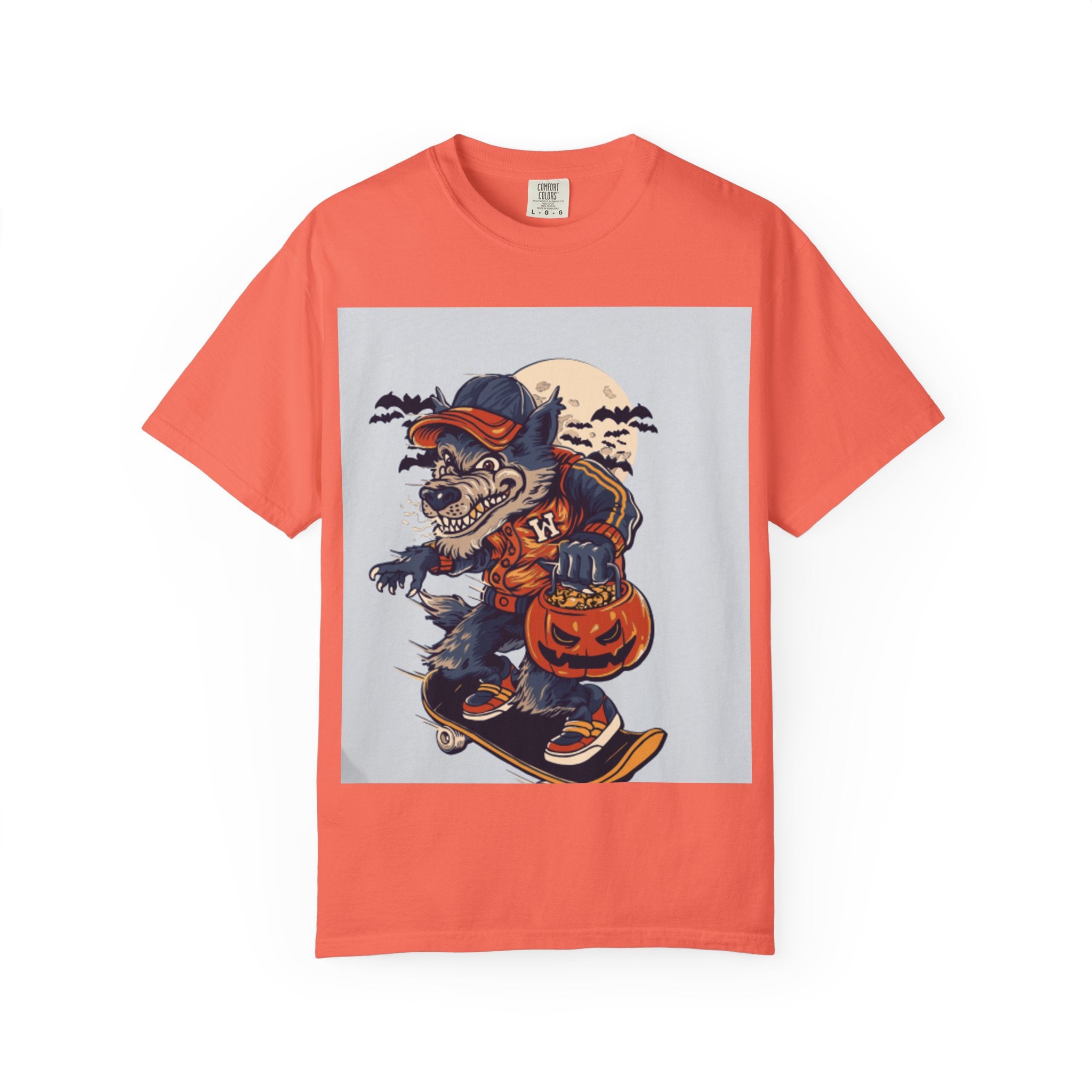 Halloween Skateboard Zombie T-Shirt — Trick or Treat Pumpkin Graphic Tee