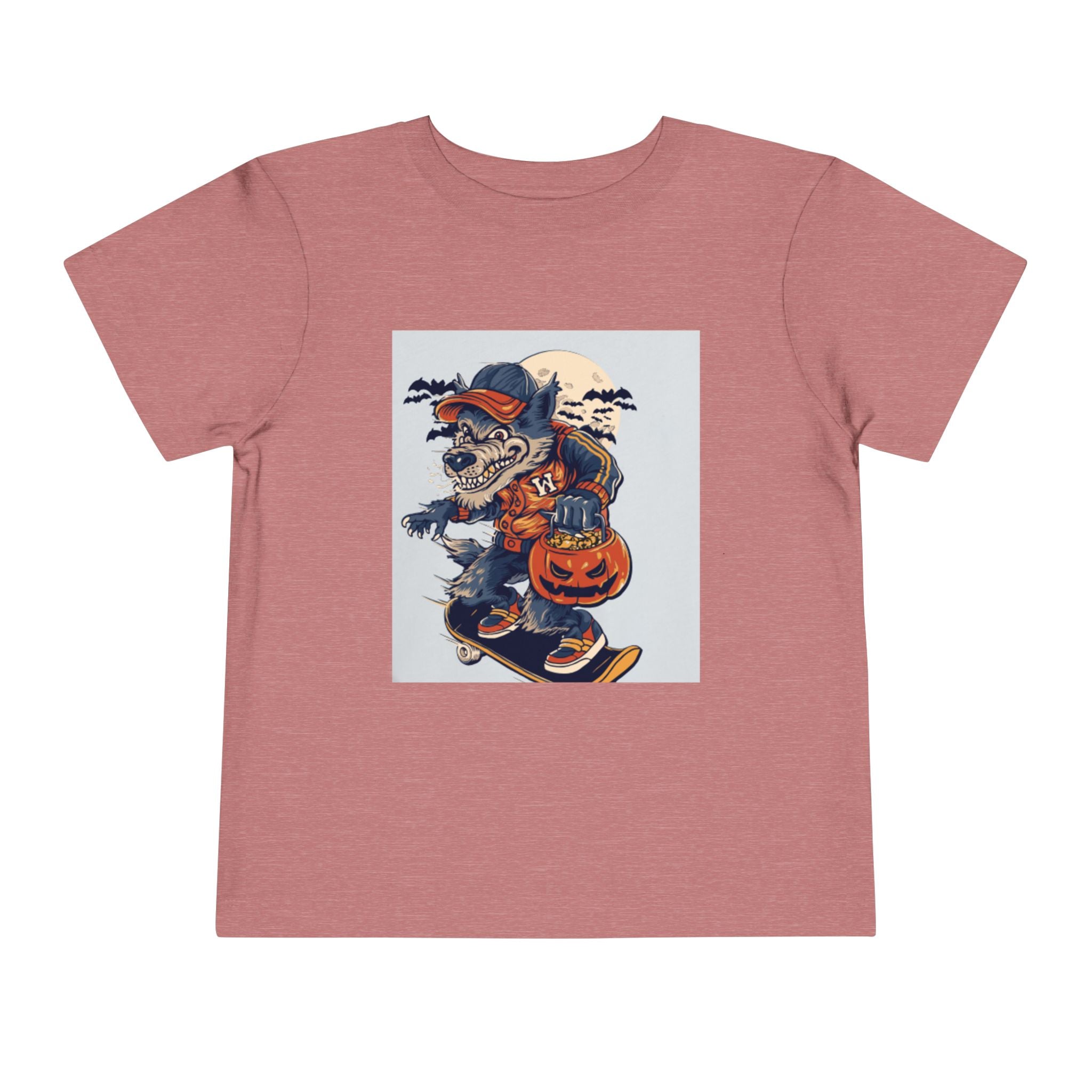 Toddler Halloween Skateboard Tee — Trick-or-Treat Puppy Pumpkin