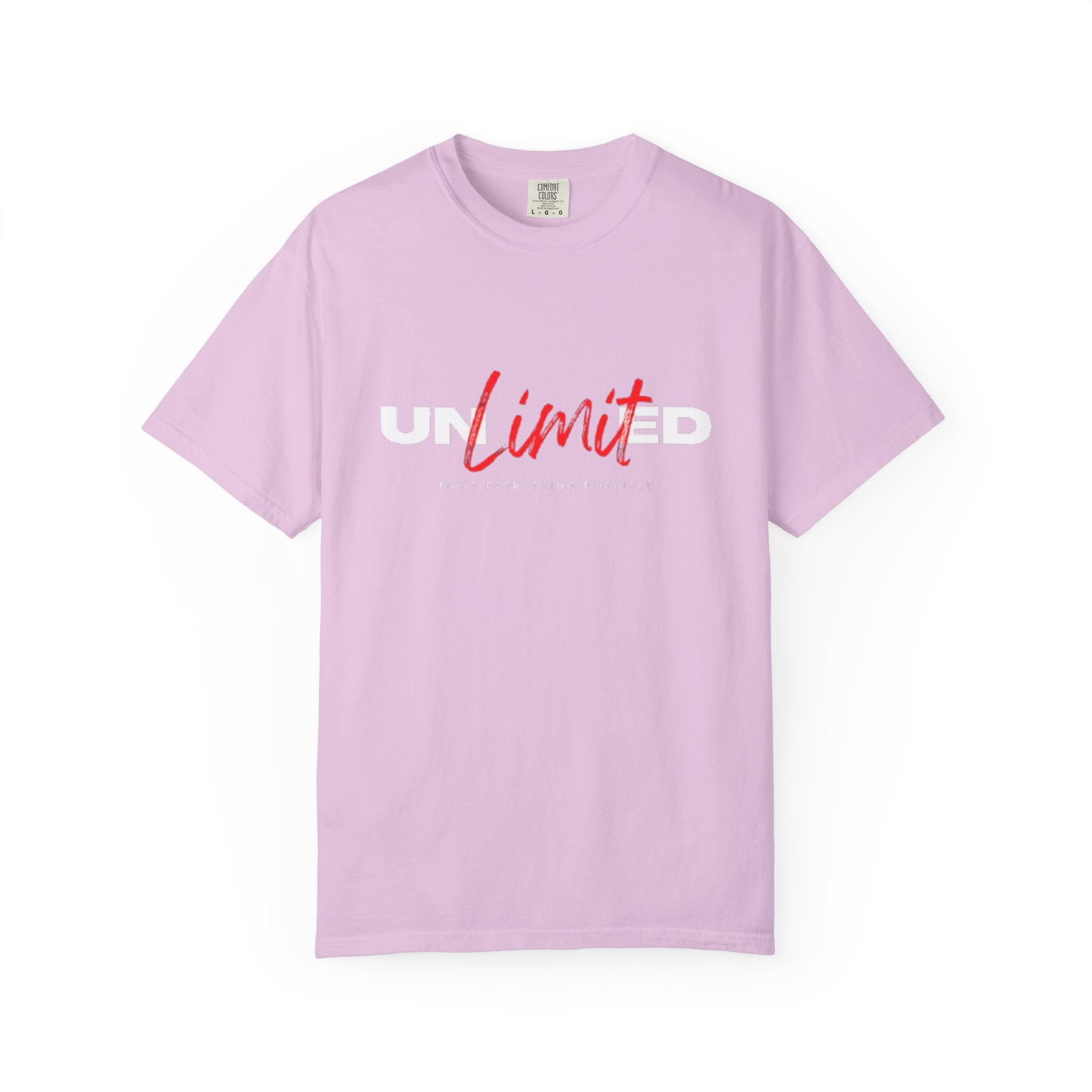Limit Script T-Shirt — Minimalist Red Graphic Tee
