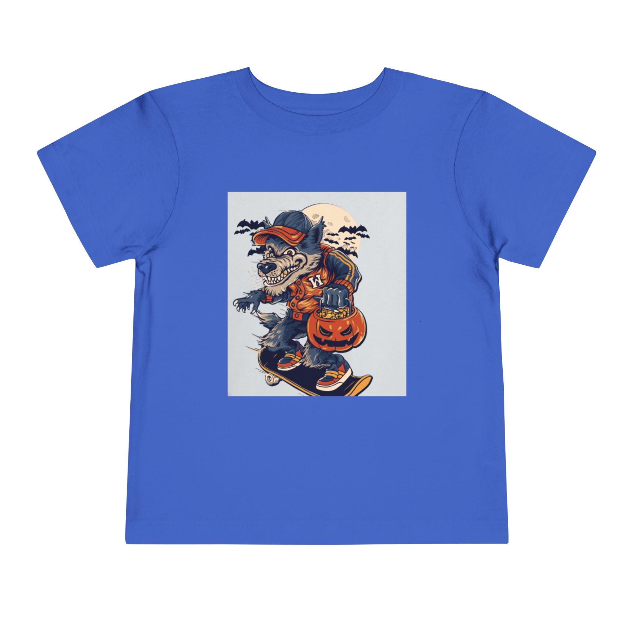 Toddler Halloween Skateboard Tee — Trick-or-Treat Puppy Pumpkin