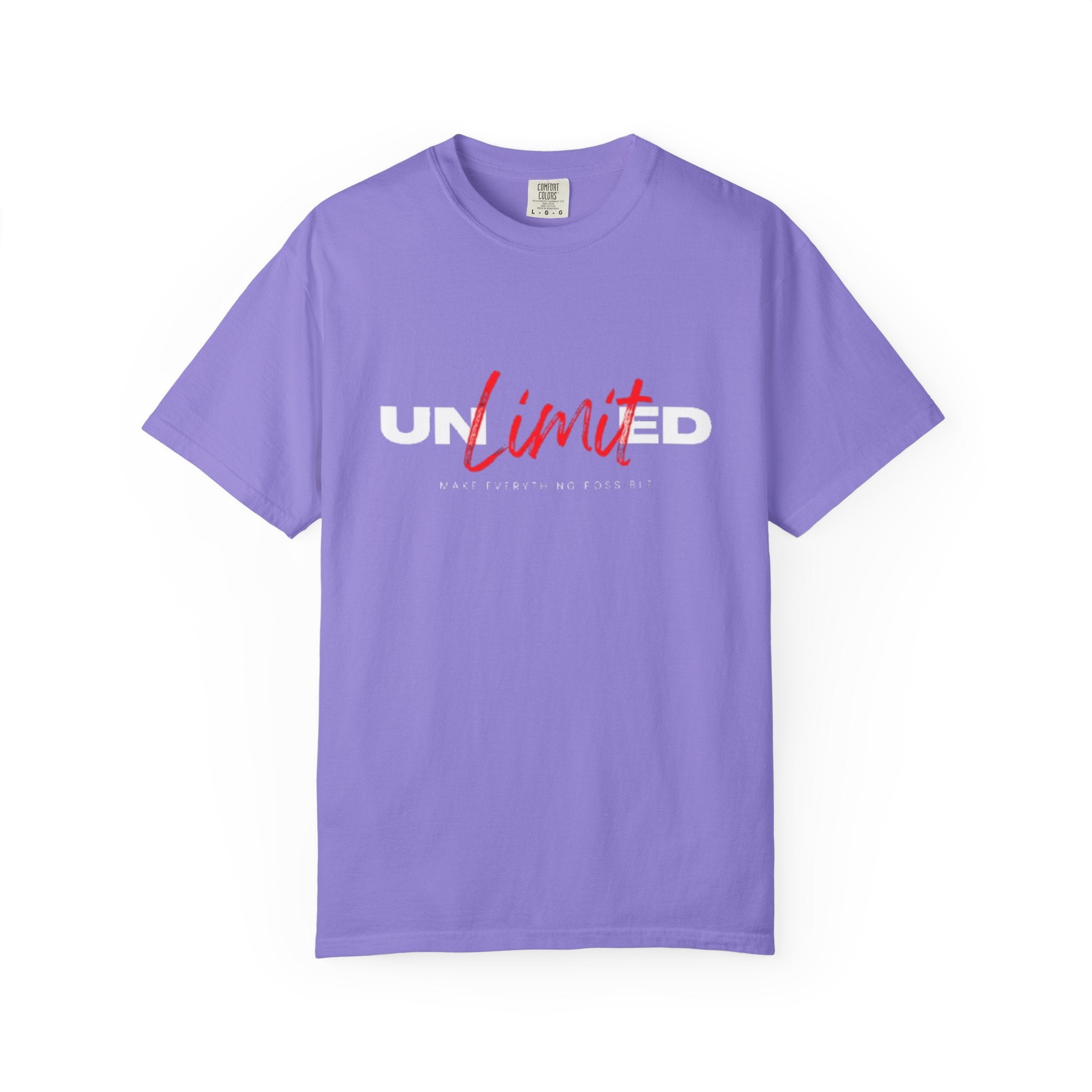 Limit Script T-Shirt — Minimalist Red Graphic Tee