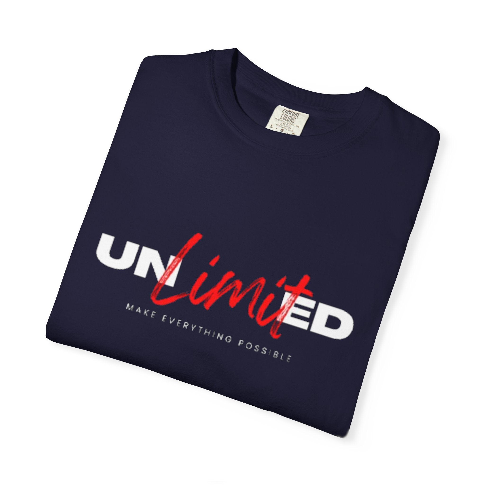 Limit Script T-Shirt — Minimalist Red Graphic Tee