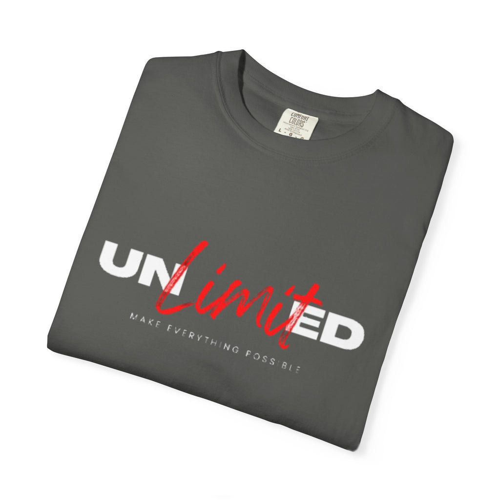 Limit Script T-Shirt — Minimalist Red Graphic Tee