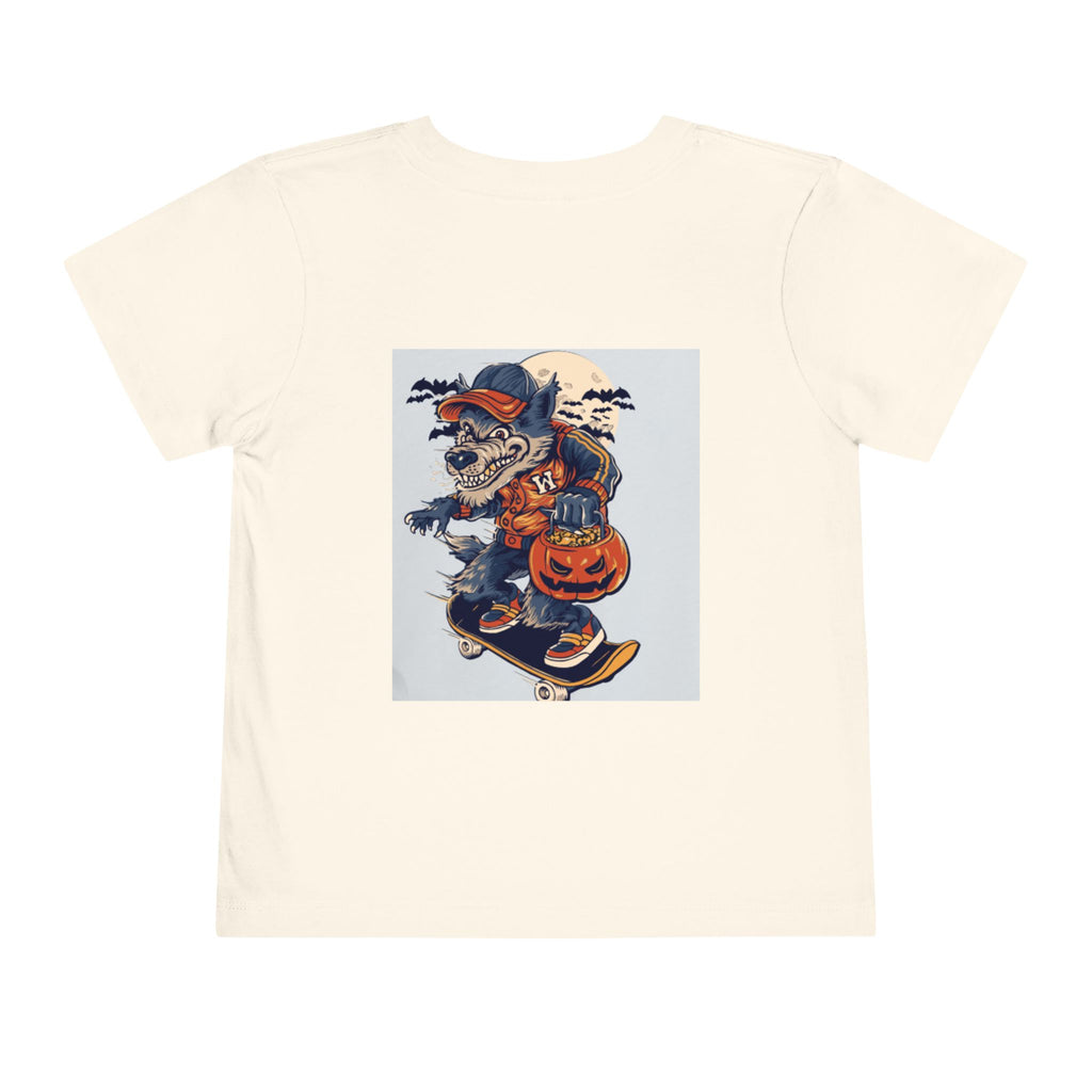 Toddler Halloween Skateboard Tee — Trick-or-Treat Puppy Pumpkin