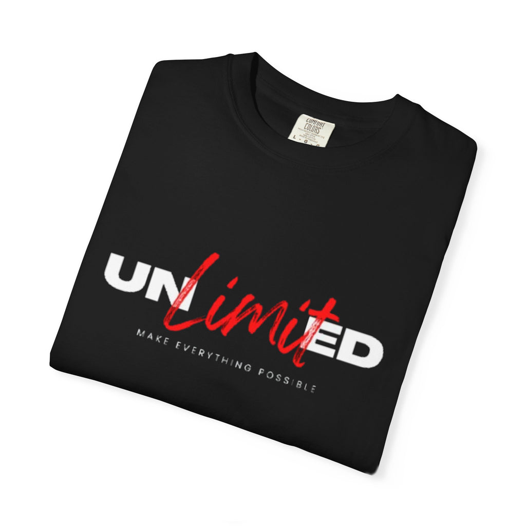 Limit Script T-Shirt — Minimalist Red Graphic Tee