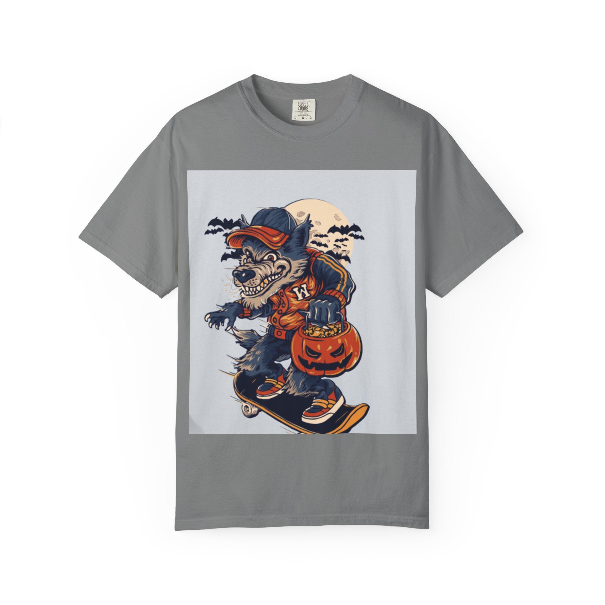 Halloween Skateboard Zombie T-Shirt — Trick or Treat Pumpkin Graphic Tee