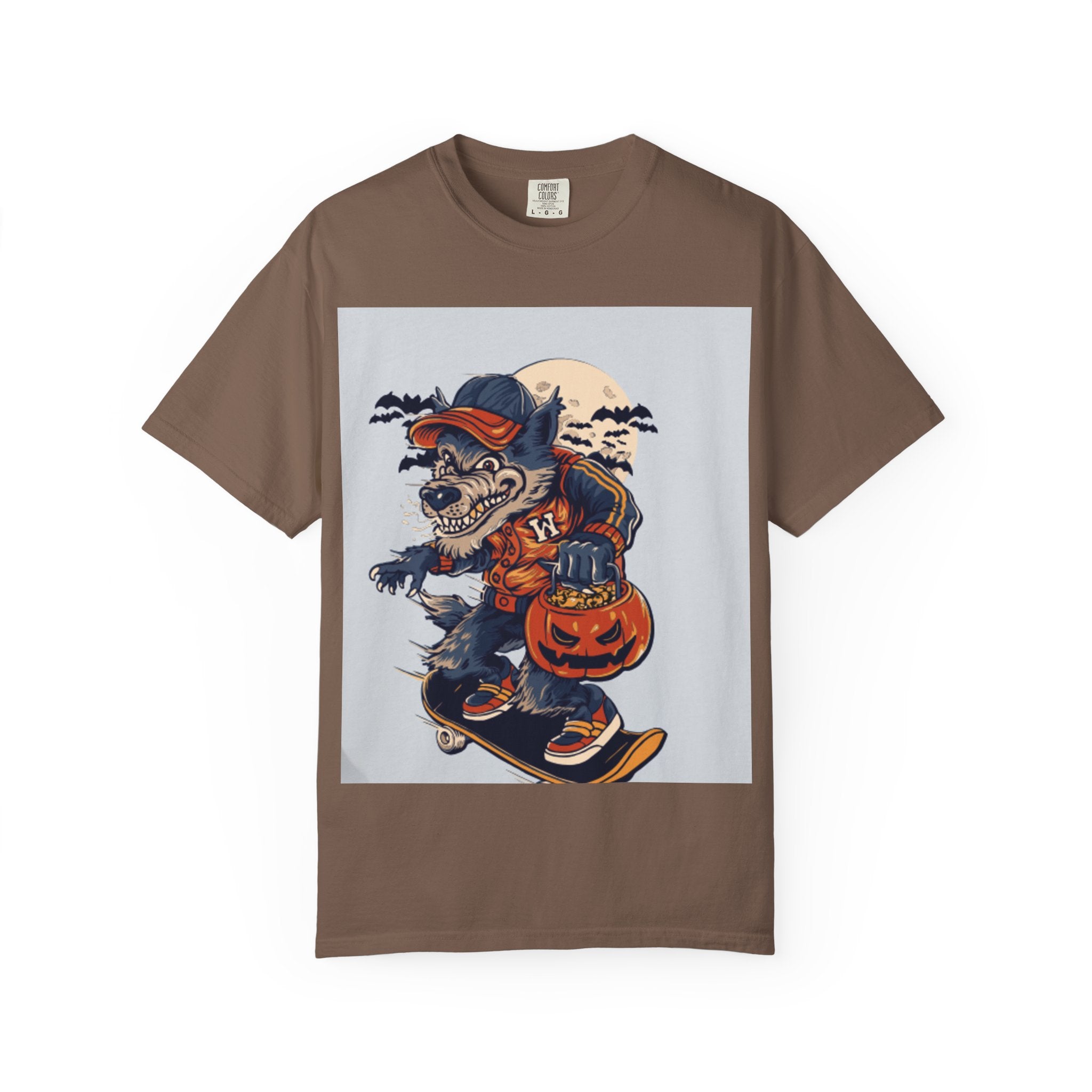 Halloween Skateboard Zombie T-Shirt — Trick or Treat Pumpkin Graphic Tee