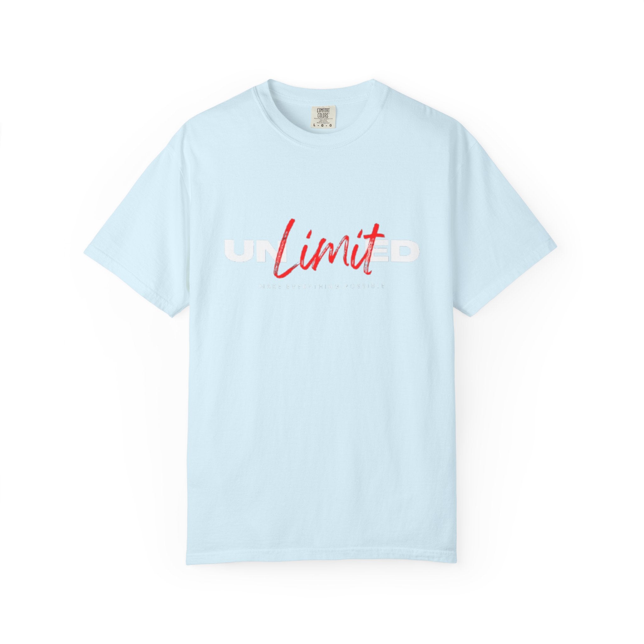 Limit Script T-Shirt — Minimalist Red Graphic Tee