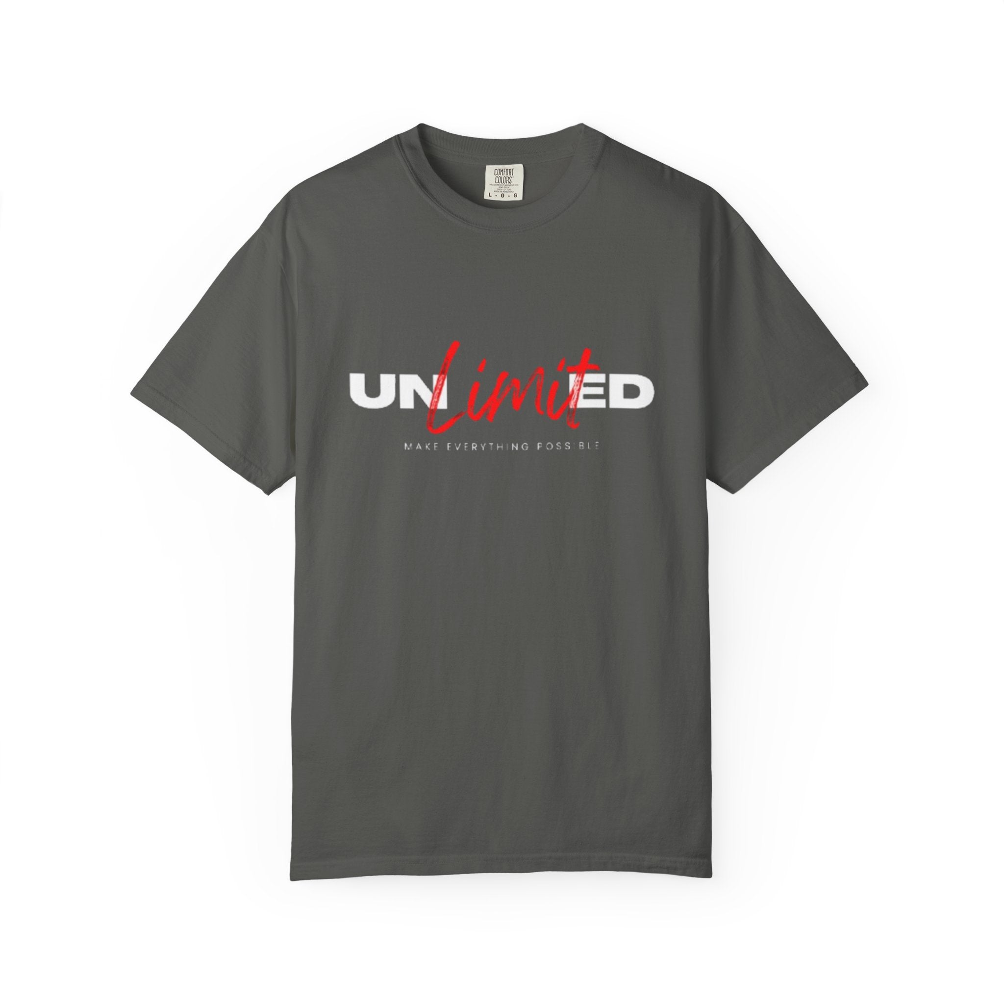 Limit Script T-Shirt — Minimalist Red Graphic Tee