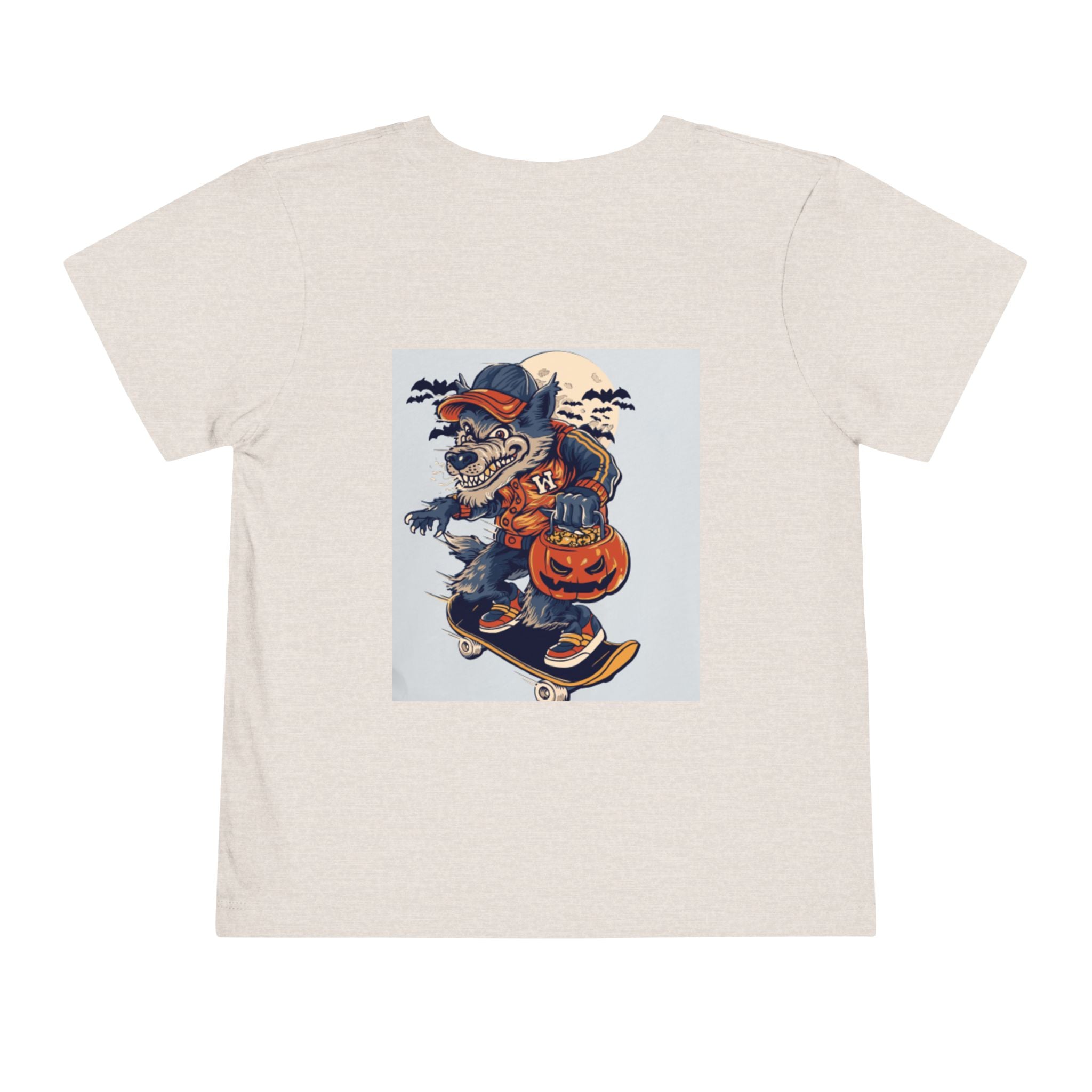 Toddler Halloween Skateboard Tee — Trick-or-Treat Puppy Pumpkin