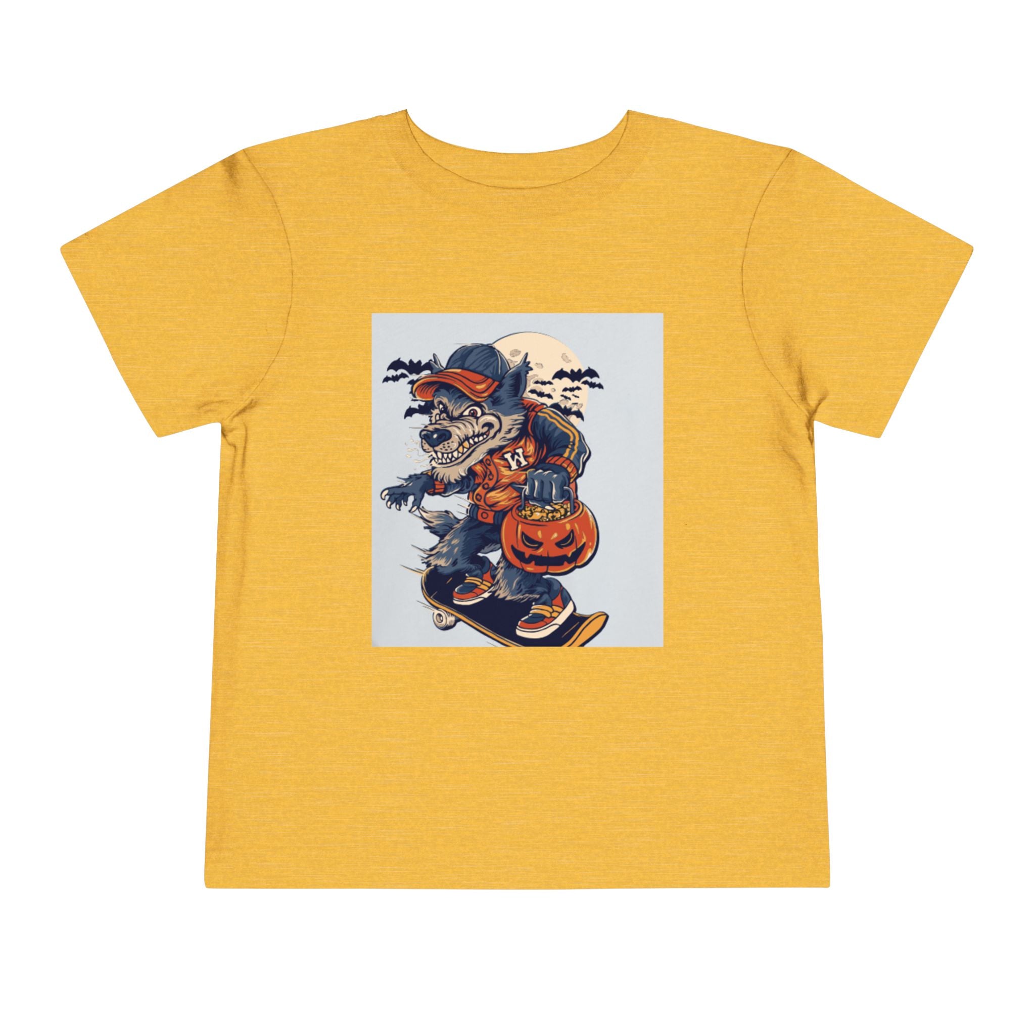 Toddler Halloween Skateboard Tee — Trick-or-Treat Puppy Pumpkin